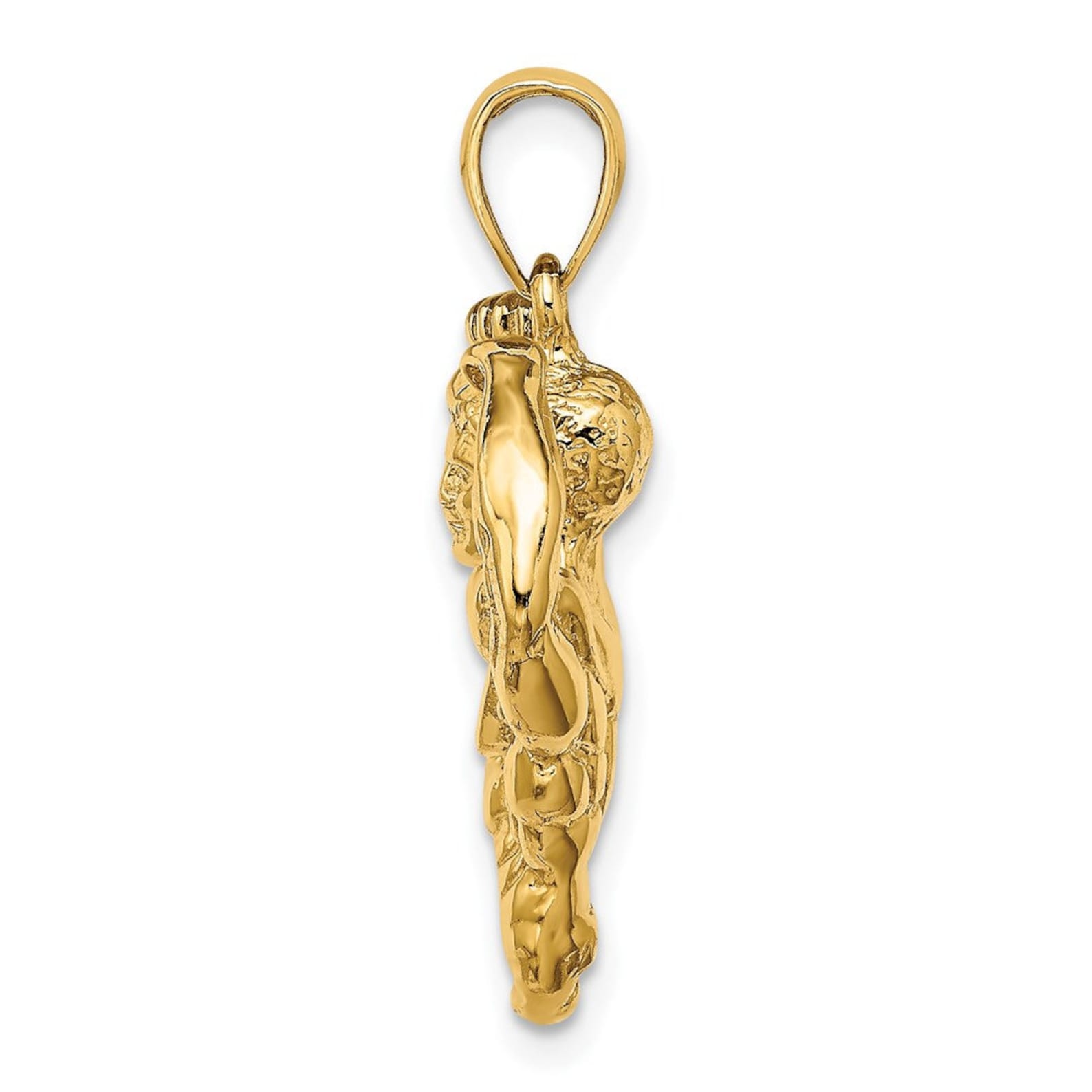 Gold 3D Bodybuilder Waist-Up Pendant - Charlie & Co. Jewelry