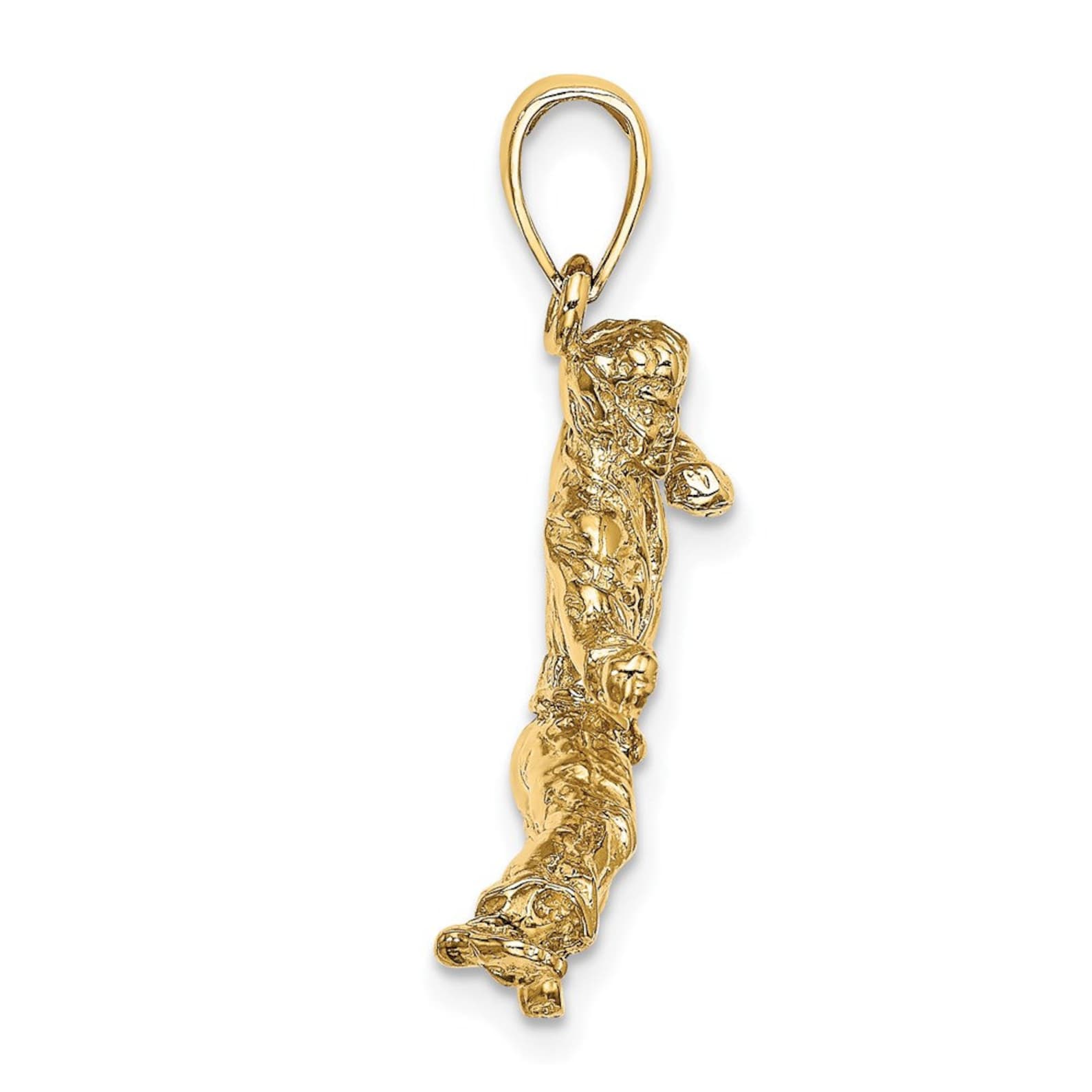 Gold 3D Male Karate Pendant - Charlie & Co. Jewelry