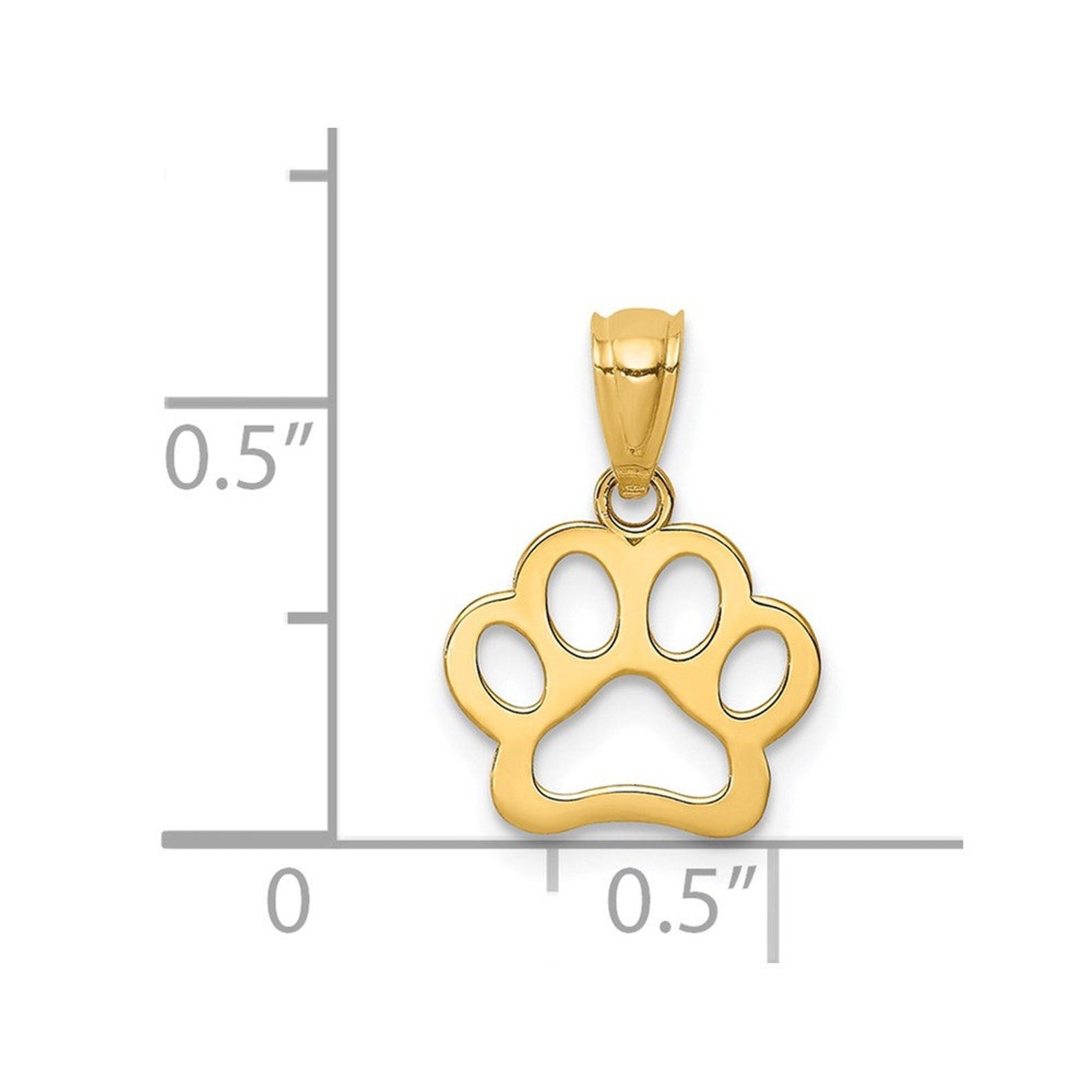 Gold Dog Paw Pendant - Charlie & Co. Jewelry