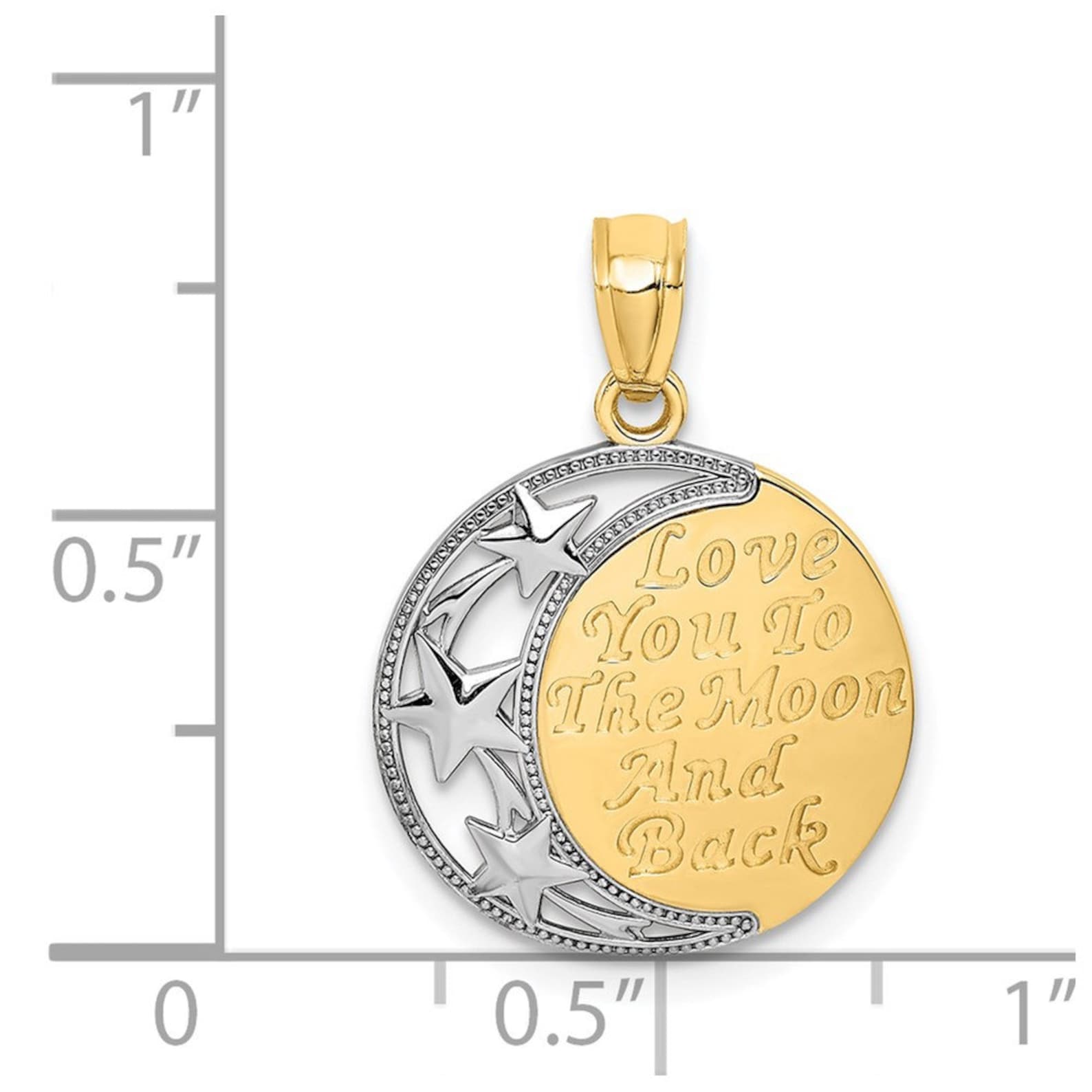 Gold 'Love You to the Moon and Back' Pendant - Charlie & Co. Jewelry