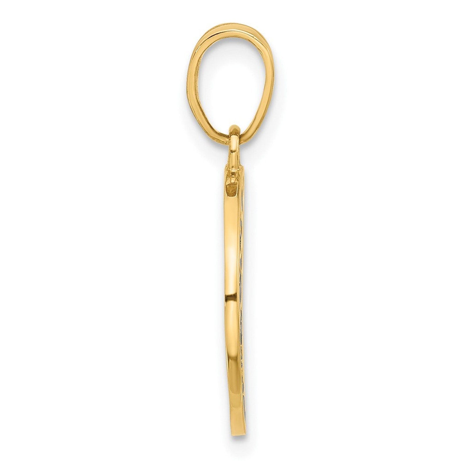 Gold Polished Enameled Sun and Stars Pendant - Charlie & Co. Jewelry