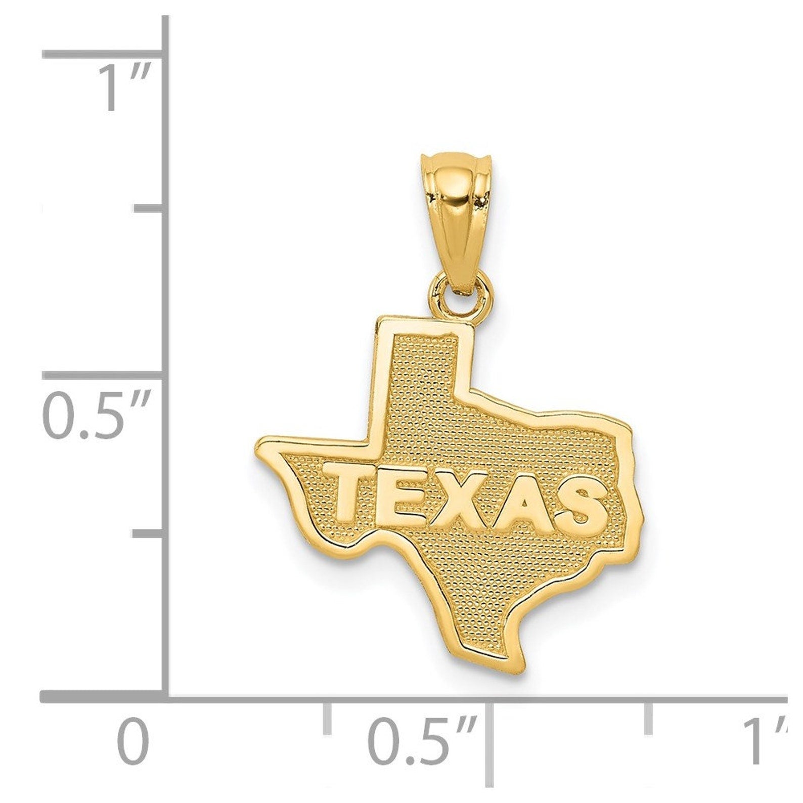 Gold State of Texas Map Pendant Model-C3070 - Charlie & Co. Jewelry