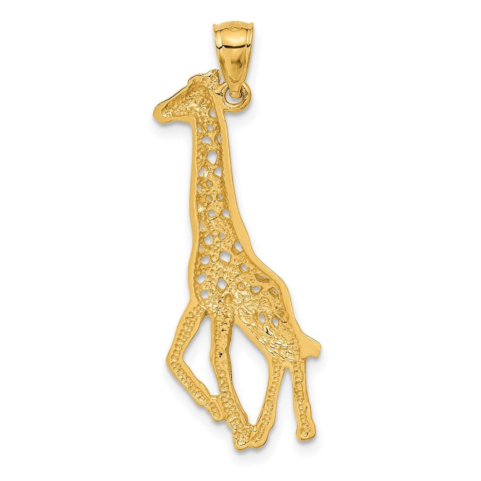 Gold Giraffe Pendant Model-C3530 - Charlie & Co. Jewelry