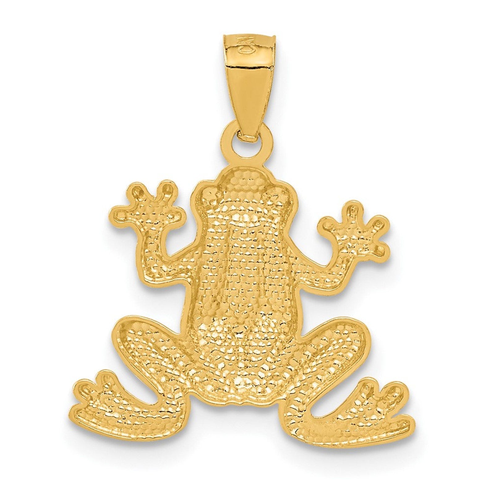 Gold Polished Frog Charm Model-C4038 - Charlie & Co. Jewelry