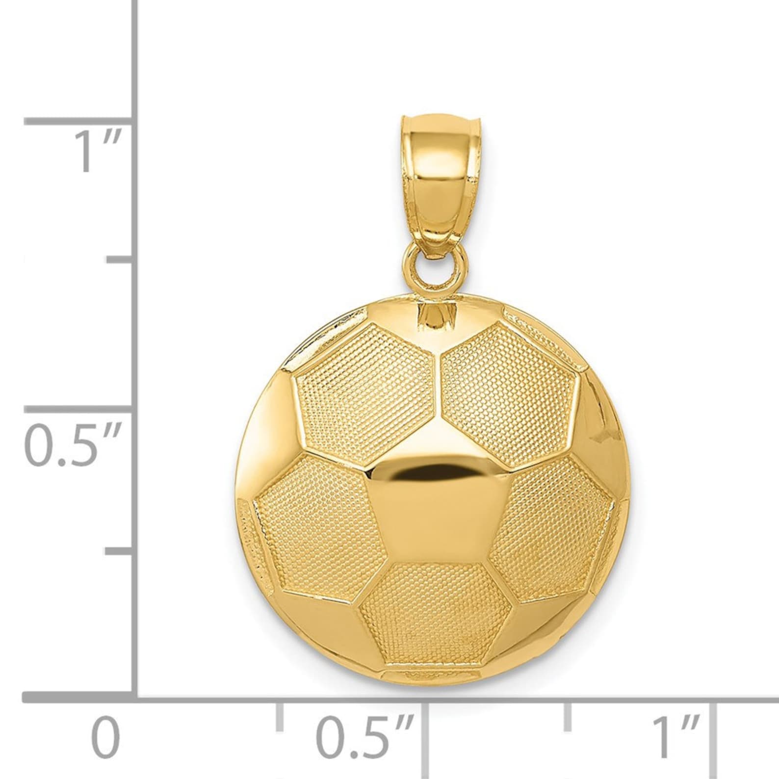 Gold Large Soccer Ball Pendant Model-C3580 - Charlie & Co. Jewelry