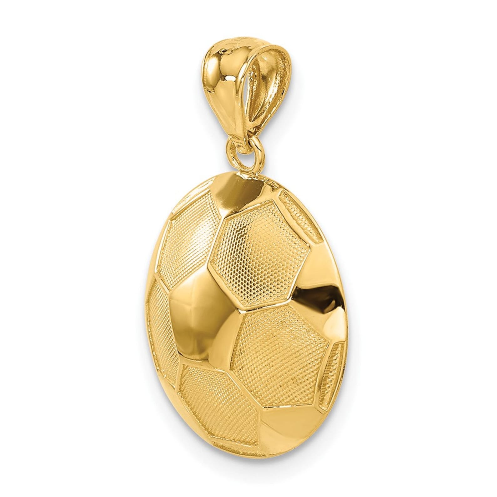 Gold Large Soccer Ball Pendant Model-C3580 - Charlie & Co. Jewelry