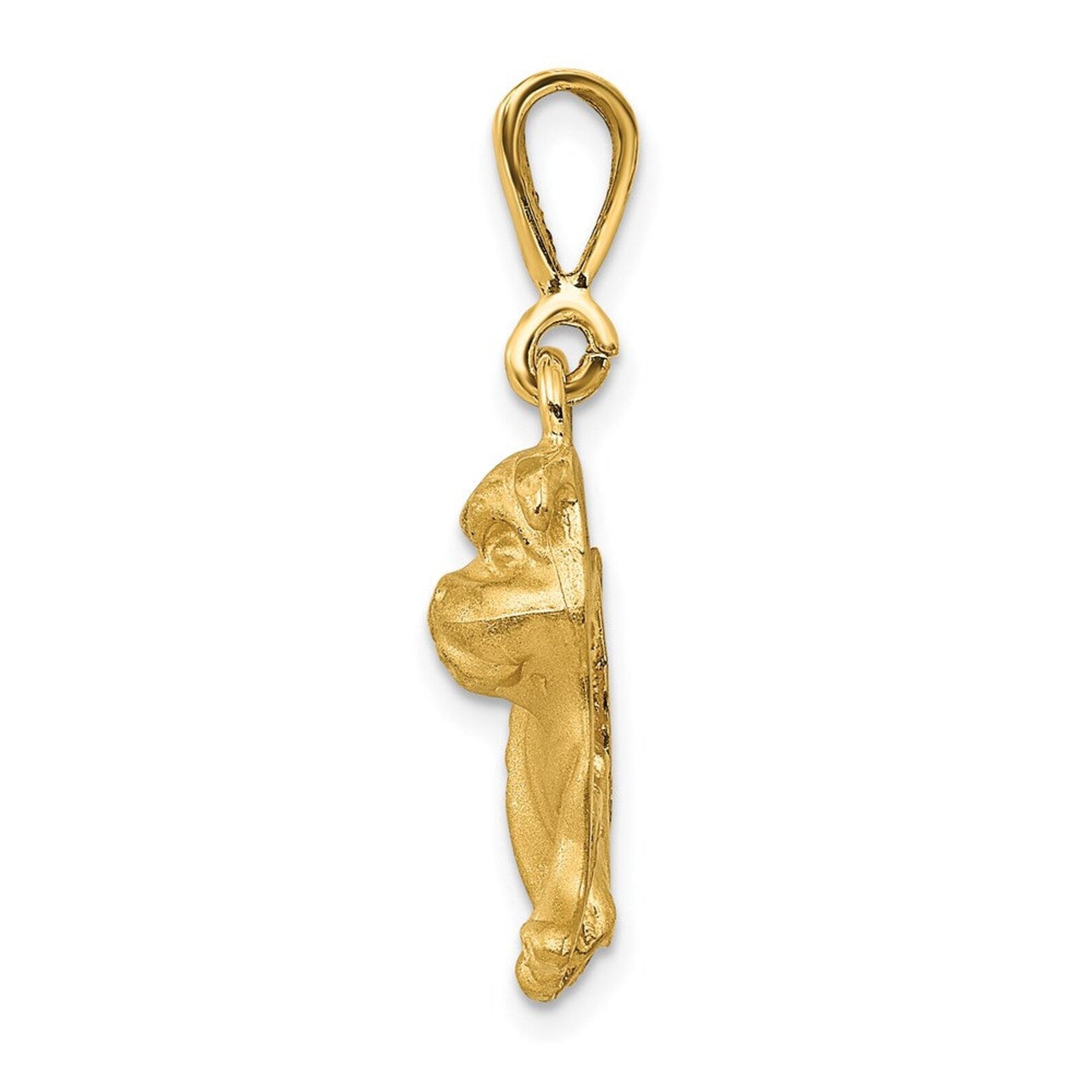 Gold English Bulldog Pendant Model-C522 - Charlie & Co. Jewelry