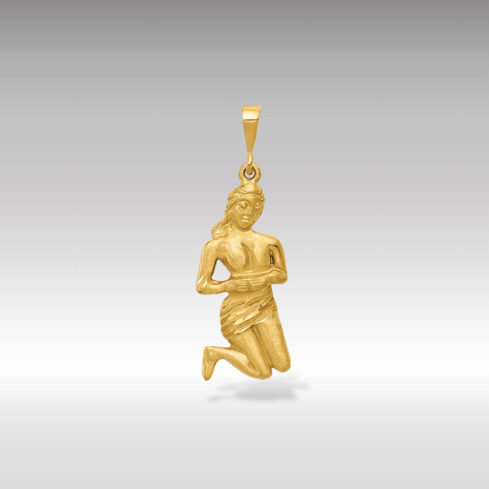 Satin Diamond-Cut Virgo Zodiac Charm - Charlie & Co. Jewelry