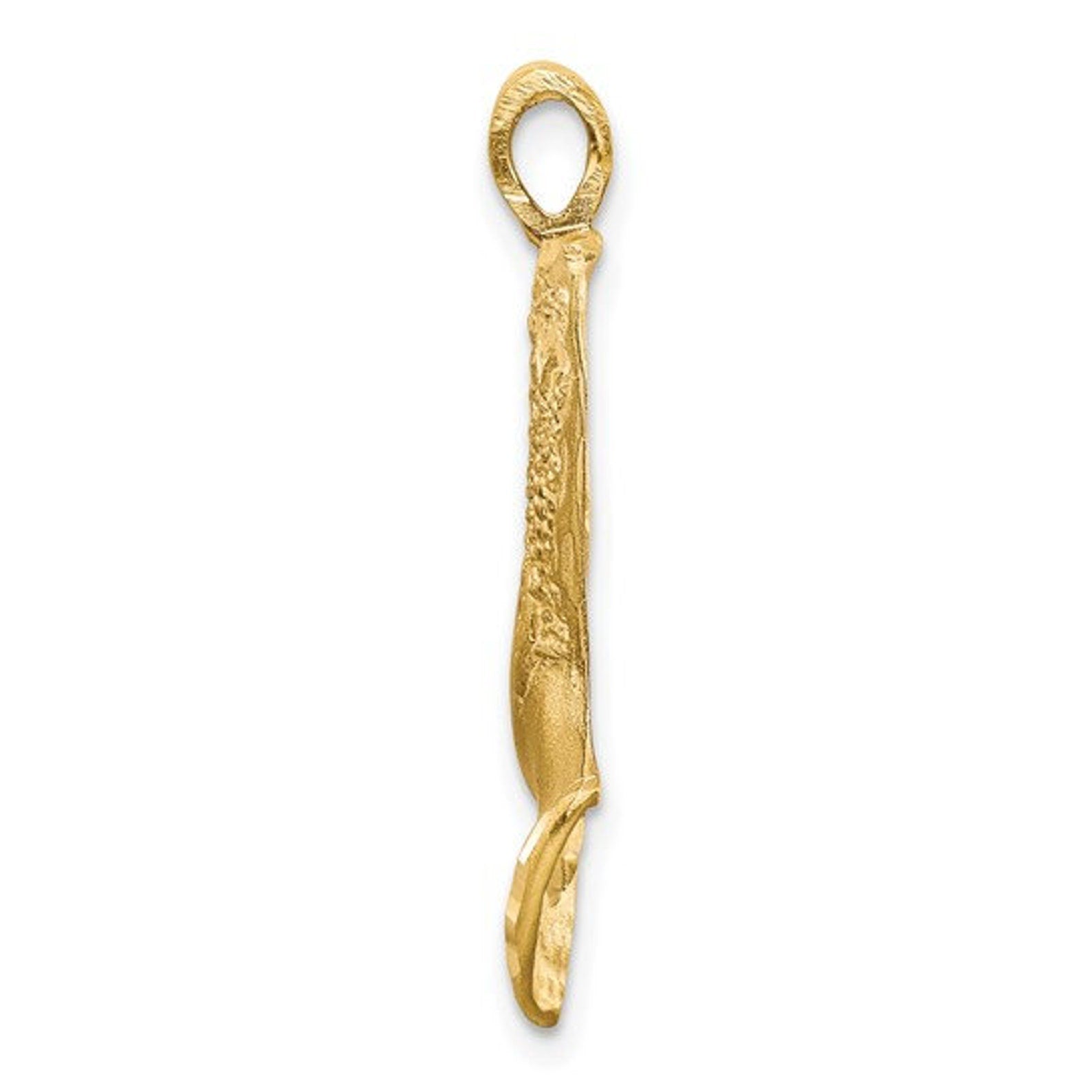 Gold Satin Finish Nefertiti Charm Model-C445 - Charlie & Co. Jewelry