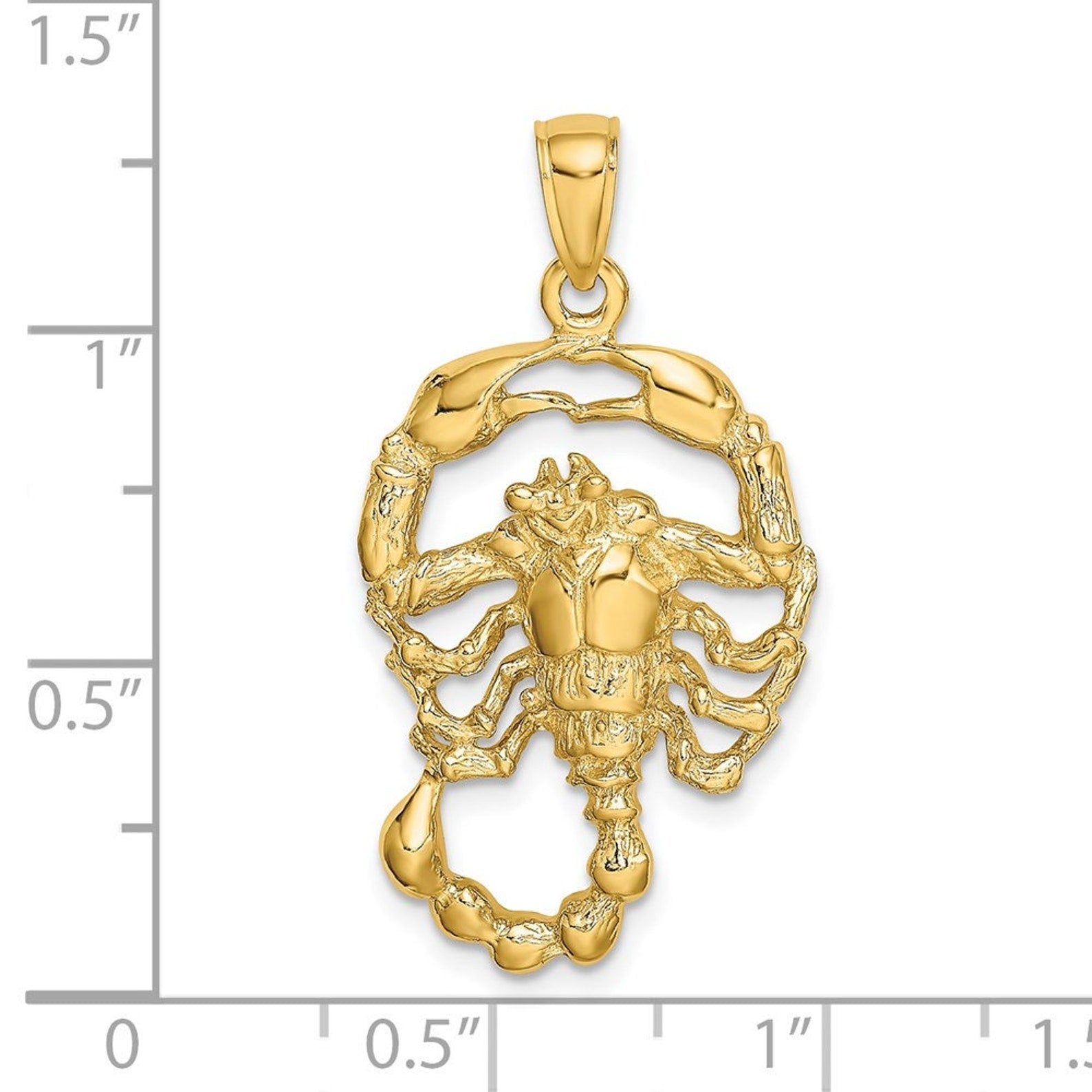 Gold Large Scorpion Pendant - Charlie & Co. Jewelry
