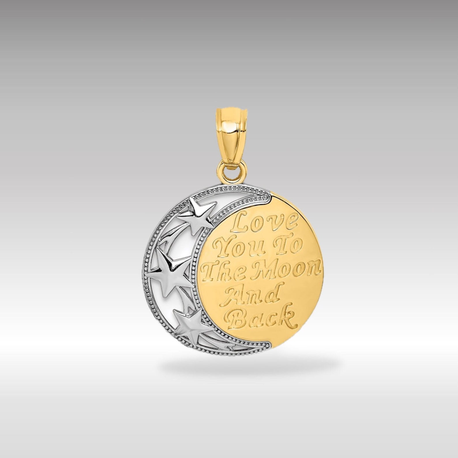 Gold 'Love You to the Moon and Back' Pendant - Charlie & Co. Jewelry
