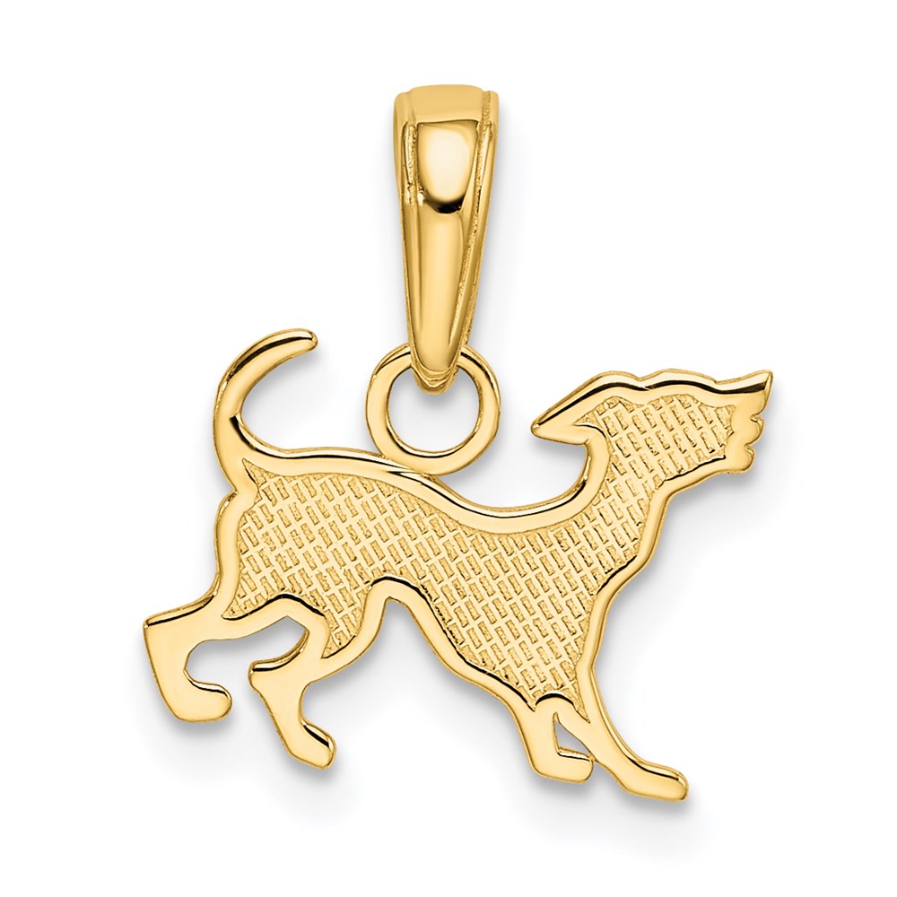 14k Dog Pendant - Model K3424