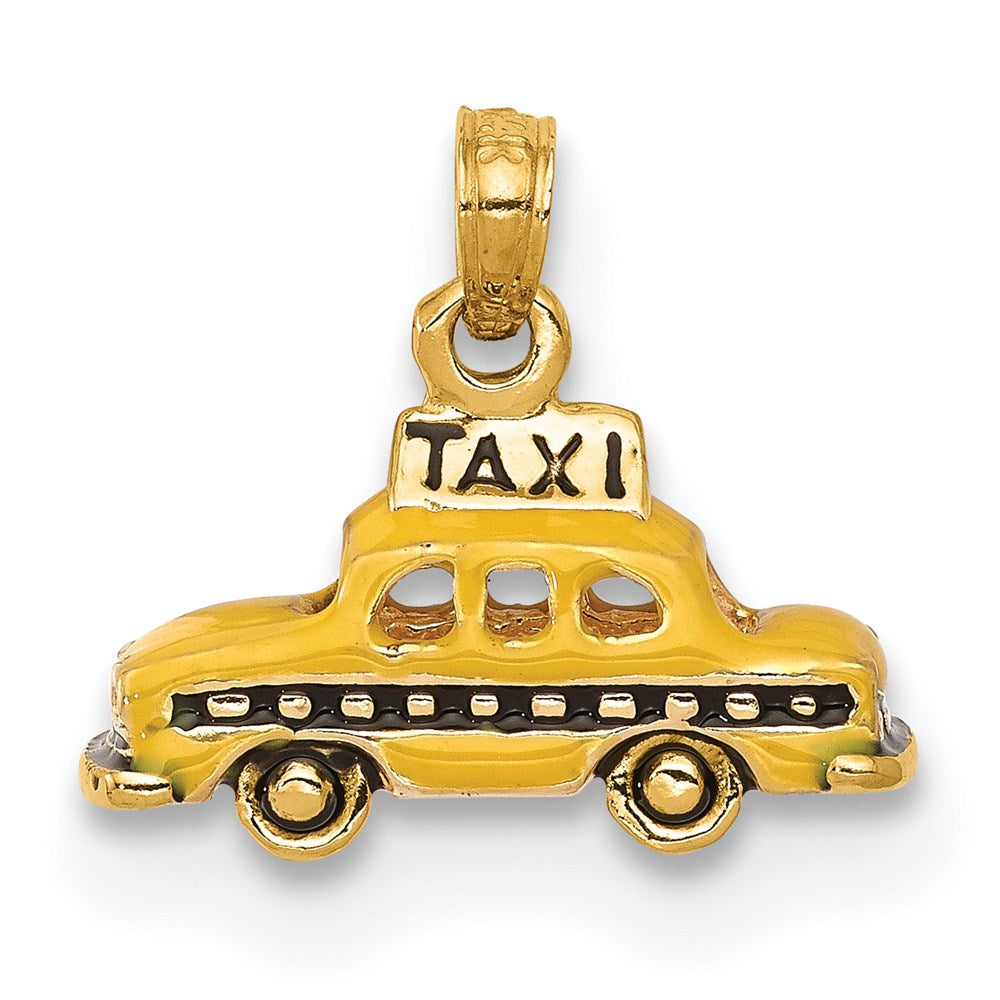 14k 3d Enameled Taxi Pendant - Model K4923 - Charlie & Co. Jewelry