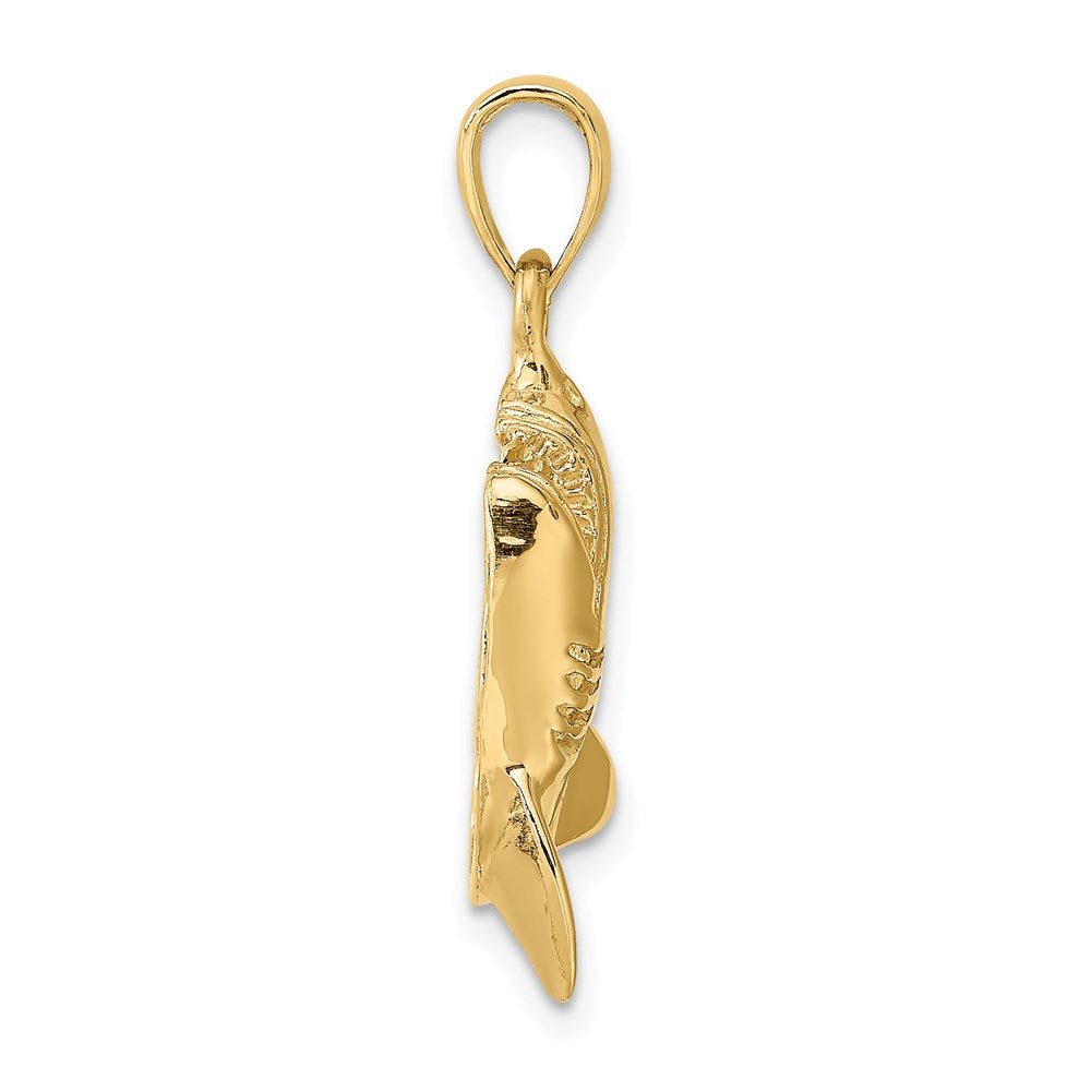 14k 2-d Polished Shark Charm - Model K8001