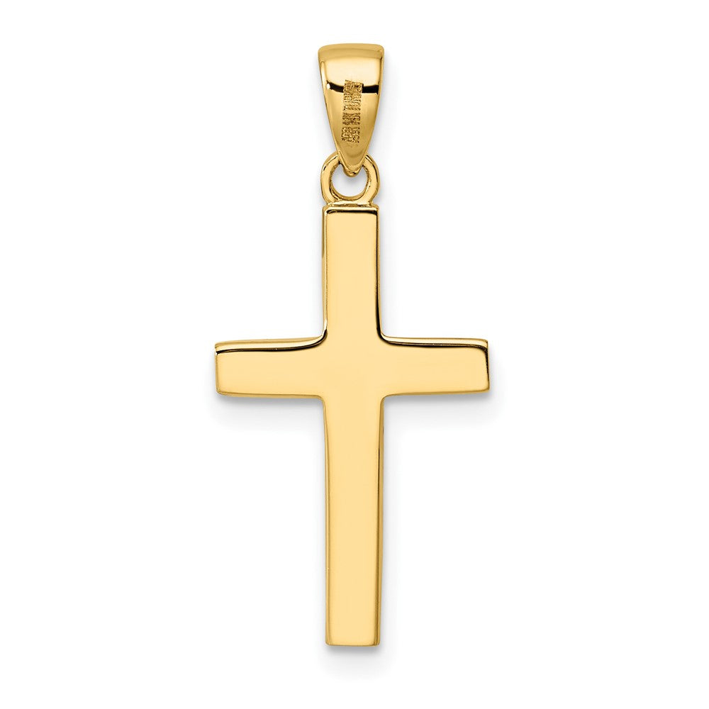 14k Polished Tapered Ends Hollow Cross Pendant - Model K9954