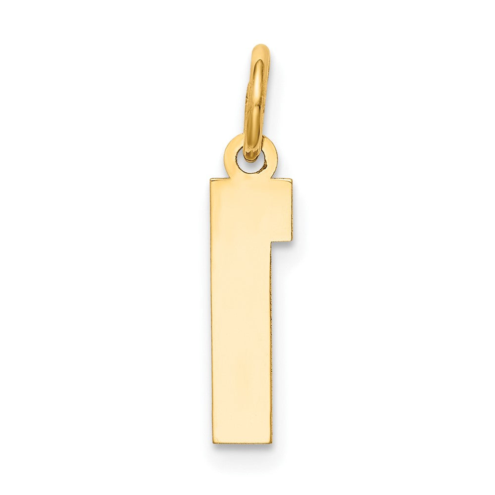 14k Small Satin Number 1 Charm - Model LSS01