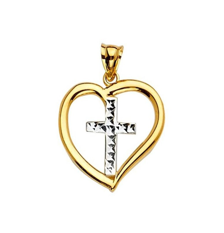 Heart Shape With Cross Pendant - Chai Co.