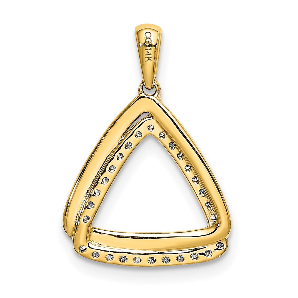 14k 1/6ct. Diamond Double Triangle Pendant - Model PM4737-016-YA - Charlie & Co. Jewelry