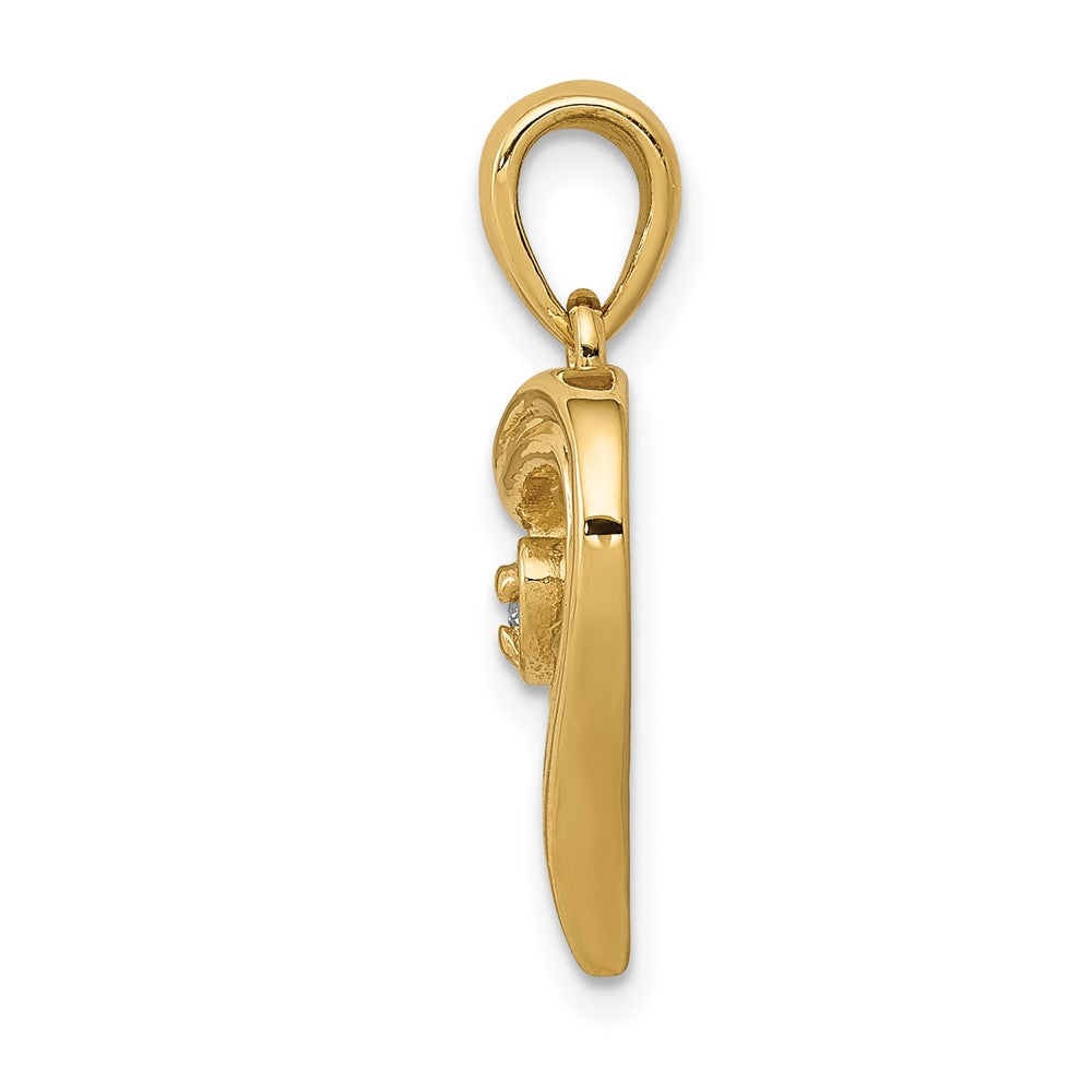 14k Aa Diamond Heart Pendant - Model PM4843-002-YA