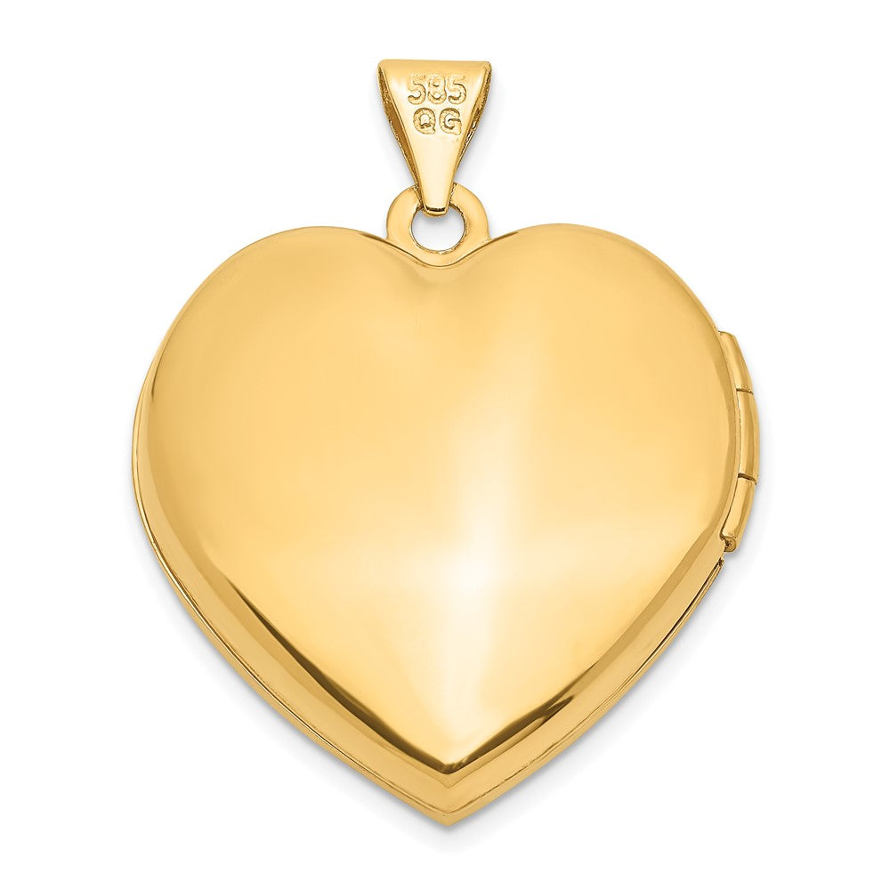 14k 21mm Heart Locket - Model XL651 - Charlie & Co. Jewelry