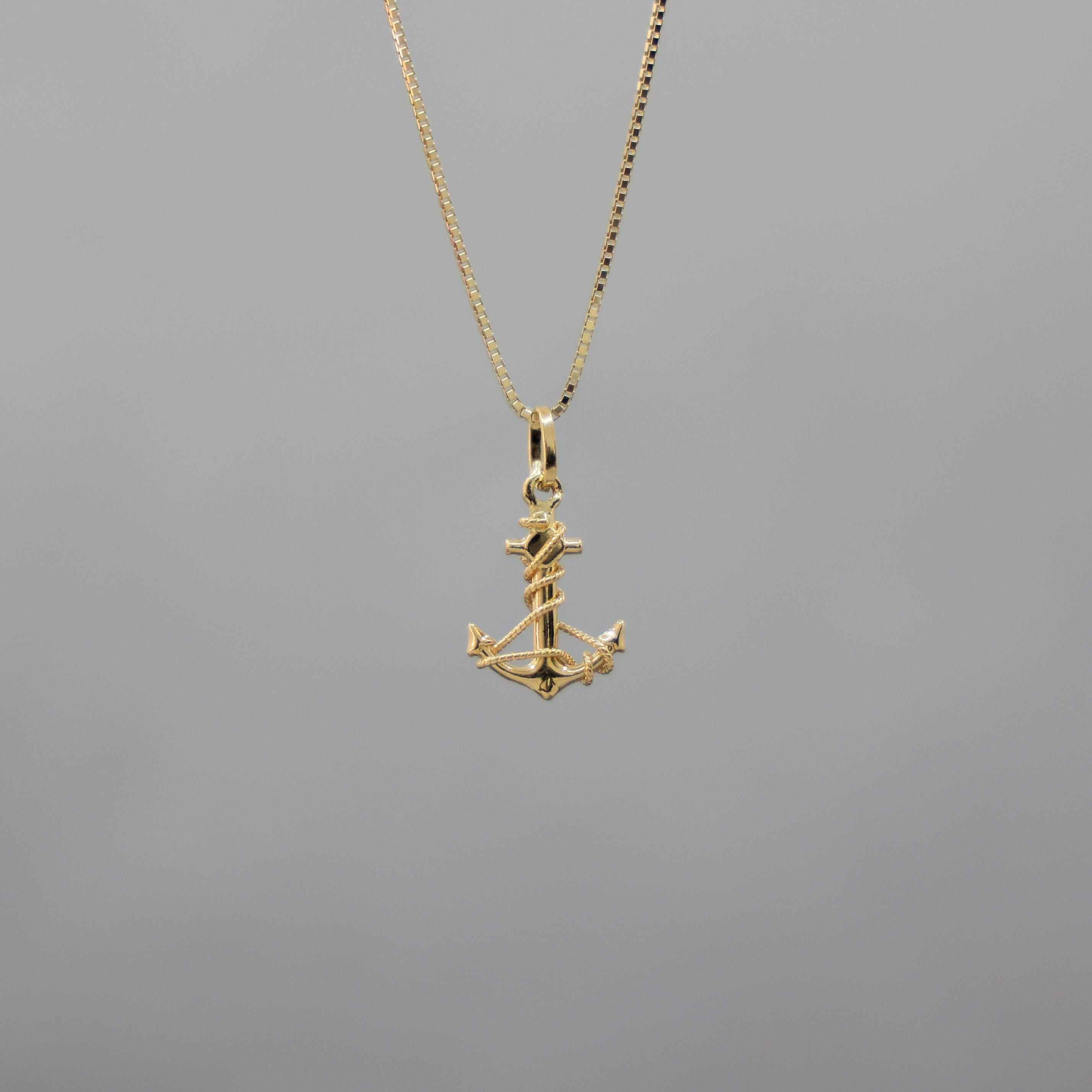 Anchor 14k Gold Pendant - Charlie & Co. Jewelry