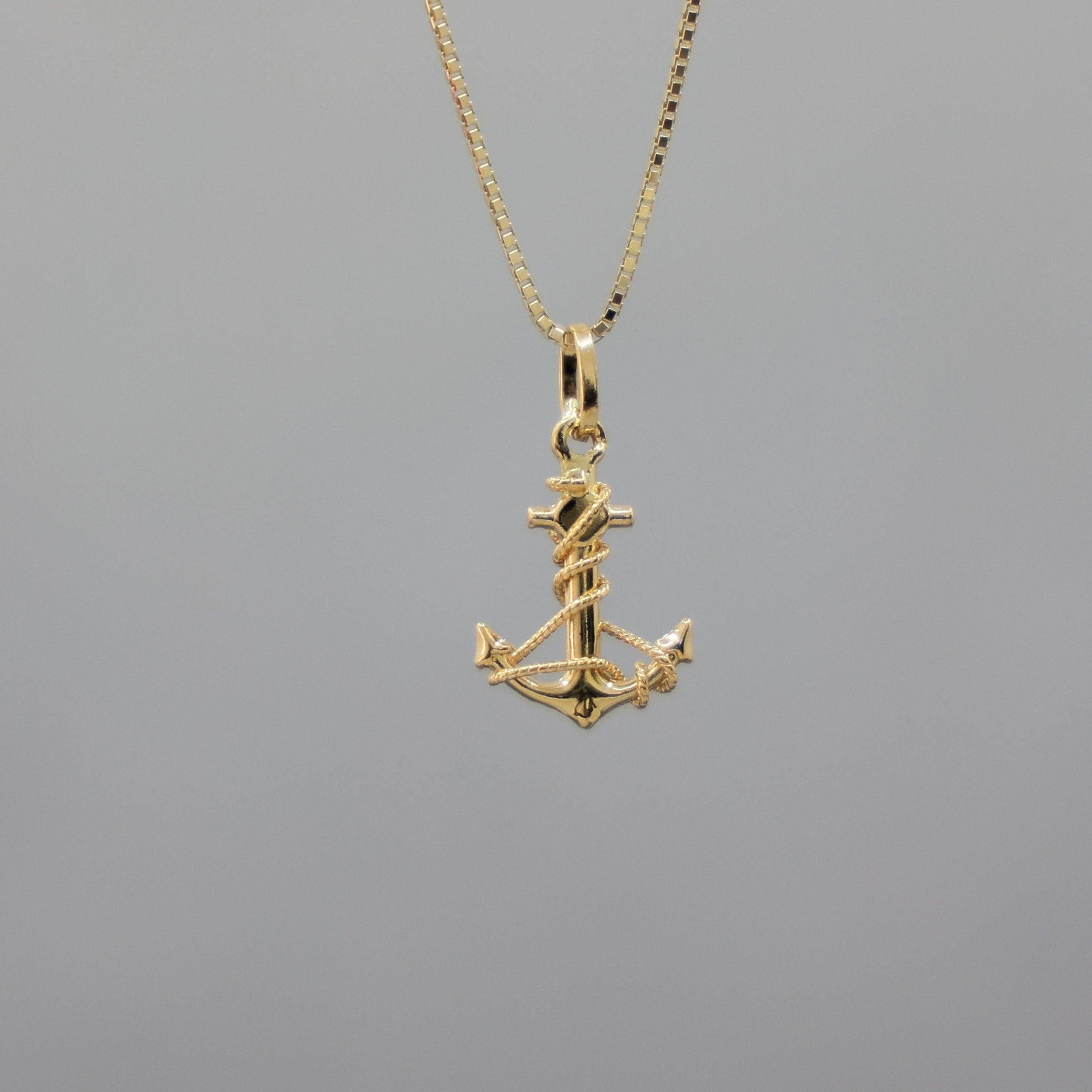 Anchor 14k Gold Pendant - Charlie & Co. Jewelry