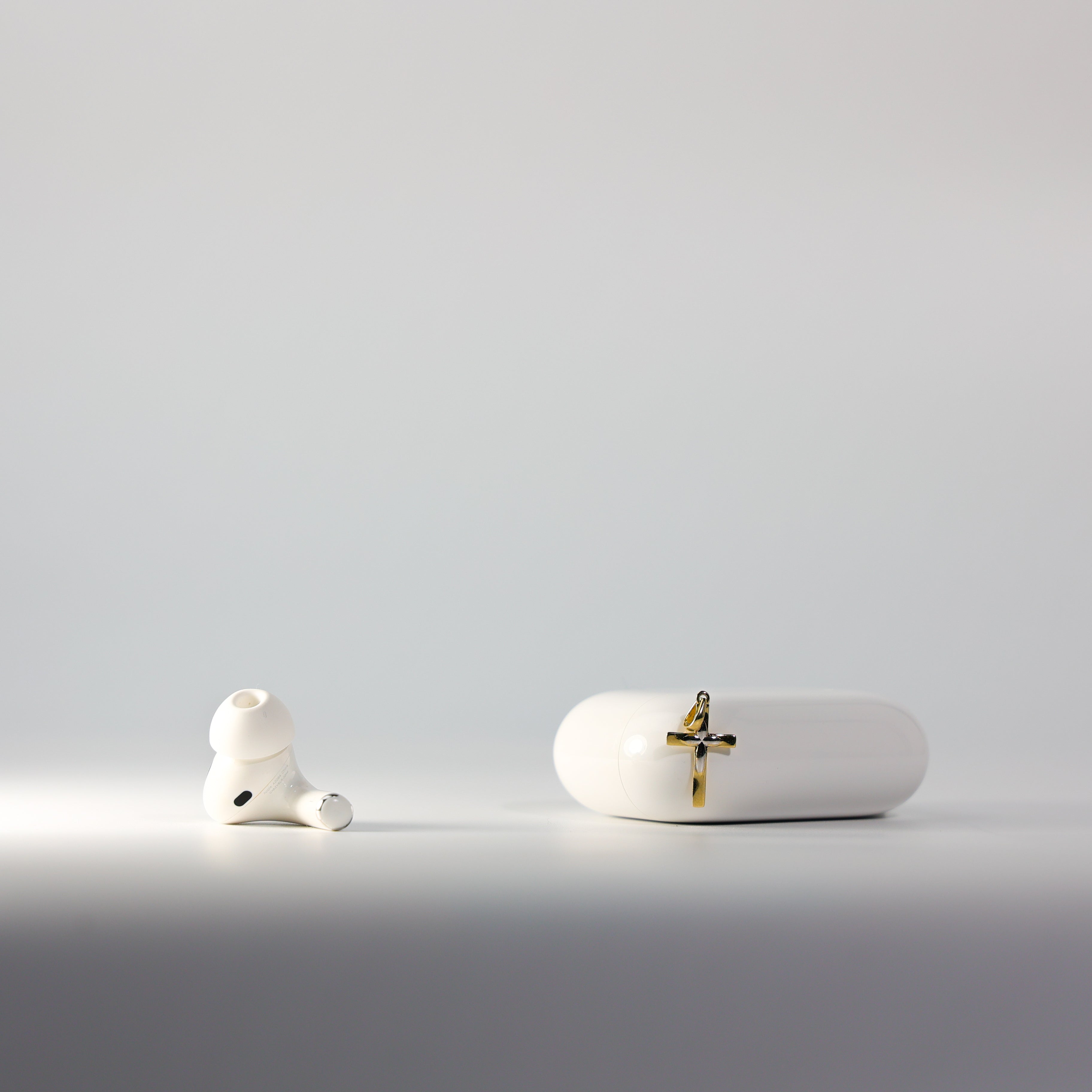 Two Tones Cross Pendant Model-2226 - Charlie & Co. Jewelry