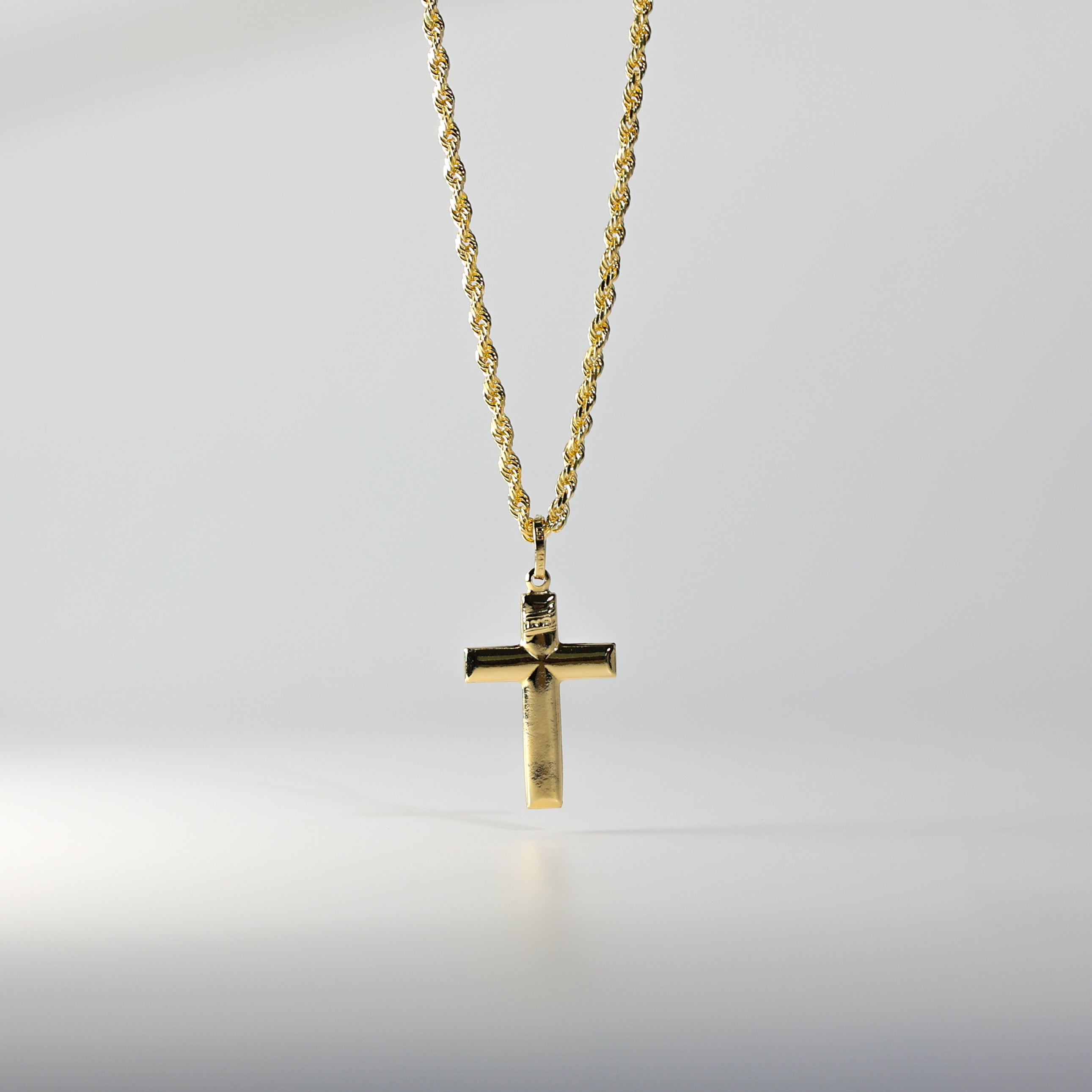 Classic Gold Cross Religious Pendant Model-0125 - Charlie & Co. Jewelry
