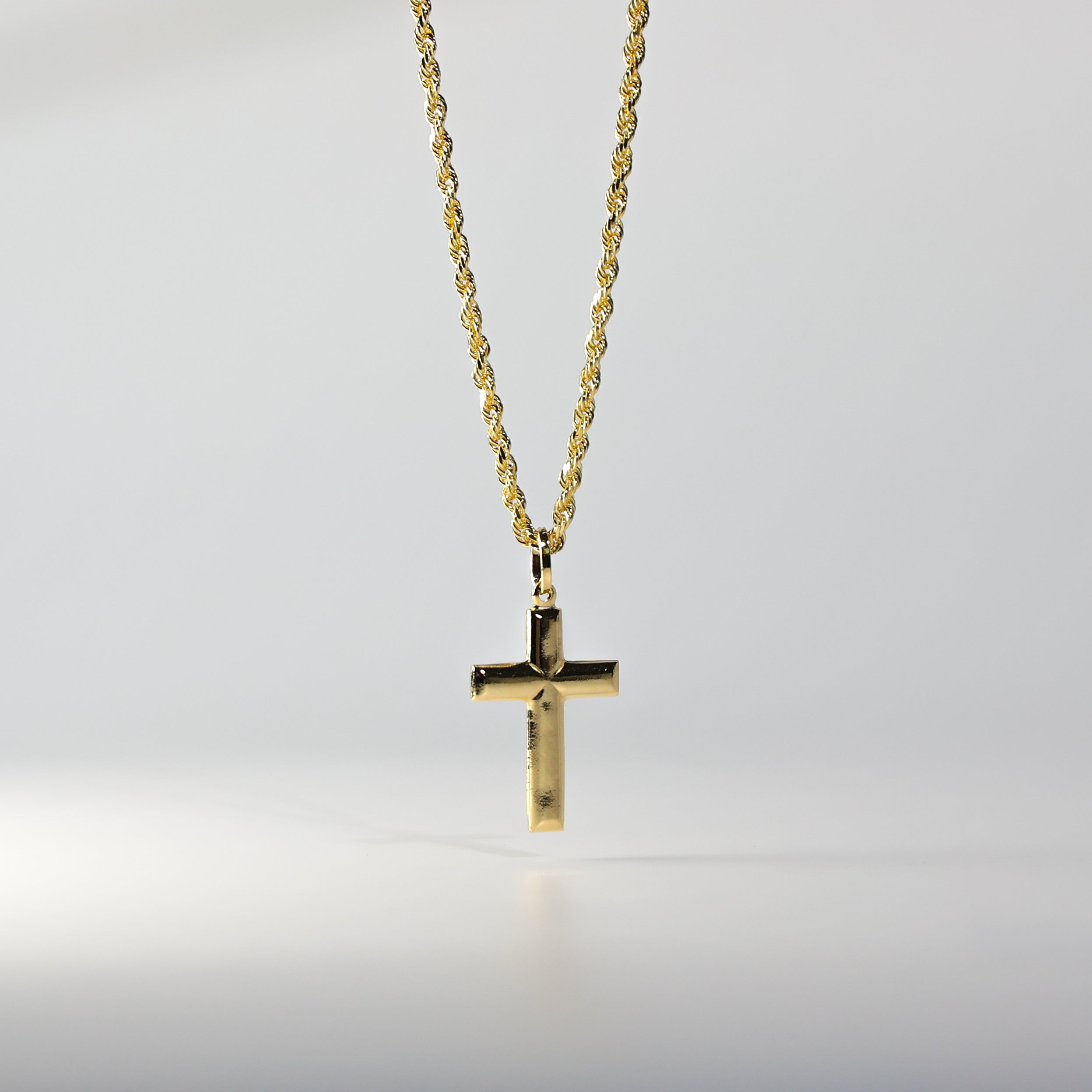 Classic Gold Cross Religious Pendant Model-0125 - Charlie & Co. Jewelry