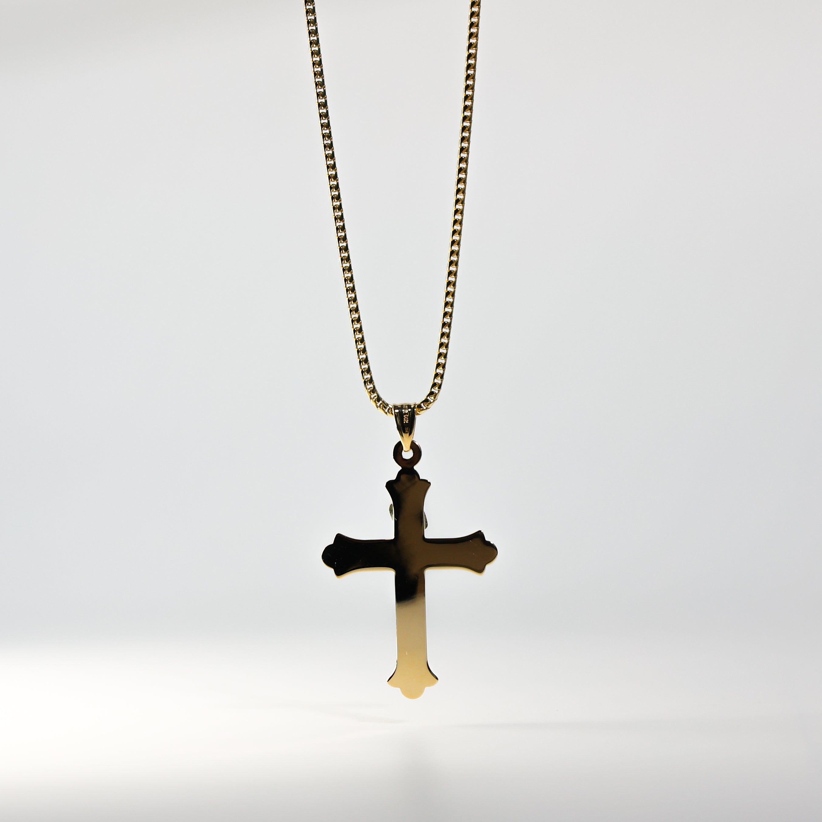 Bold Gold Crucifix Cross Religious Pendant - Charlie & Co. Jewelry