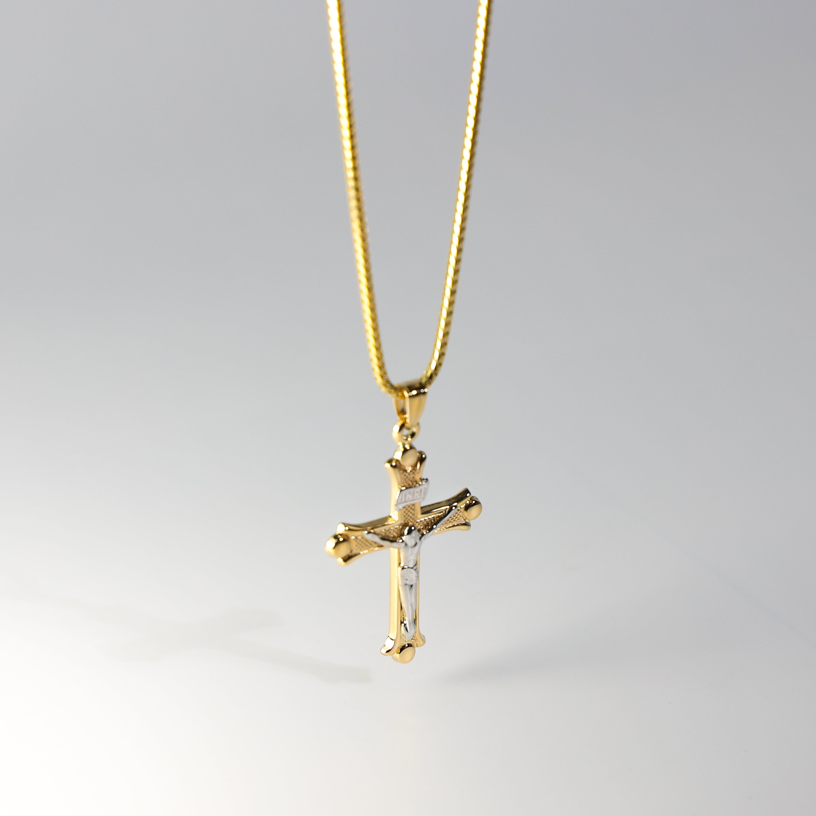 Bold Gold Crucifix Cross Religious Pendant - Charlie & Co. Jewelry