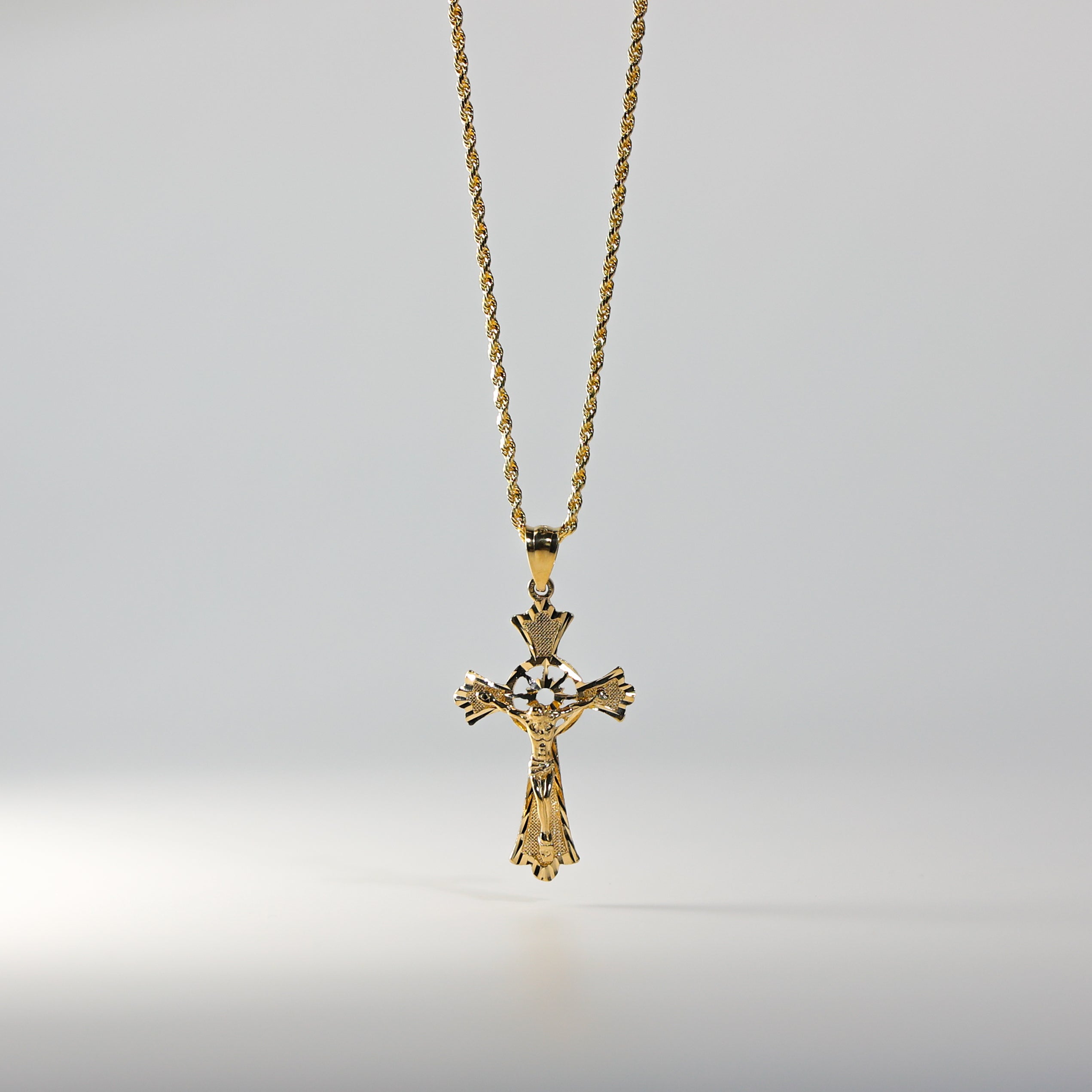 Gold Jesus Crucifix Cross Pendant Model-1004 - Charlie & Co. Jewelry