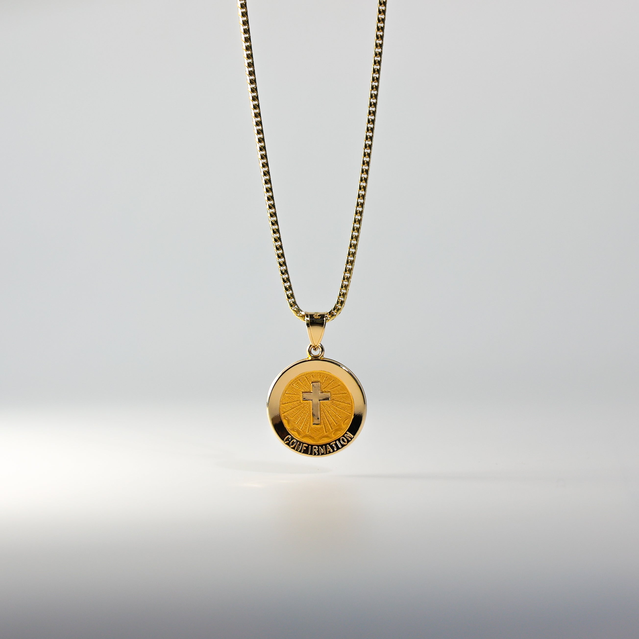 Gold Confirmation Medal Pendant Model-1249 - Charlie & Co. Jewelry