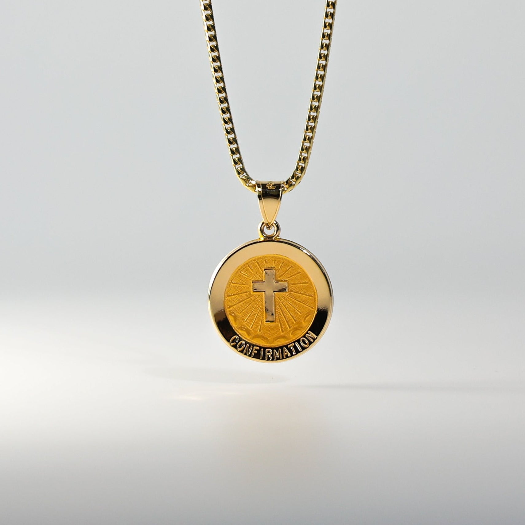 Gold Confirmation Medal Pendant Model-1249 - Charlie & Co. Jewelry