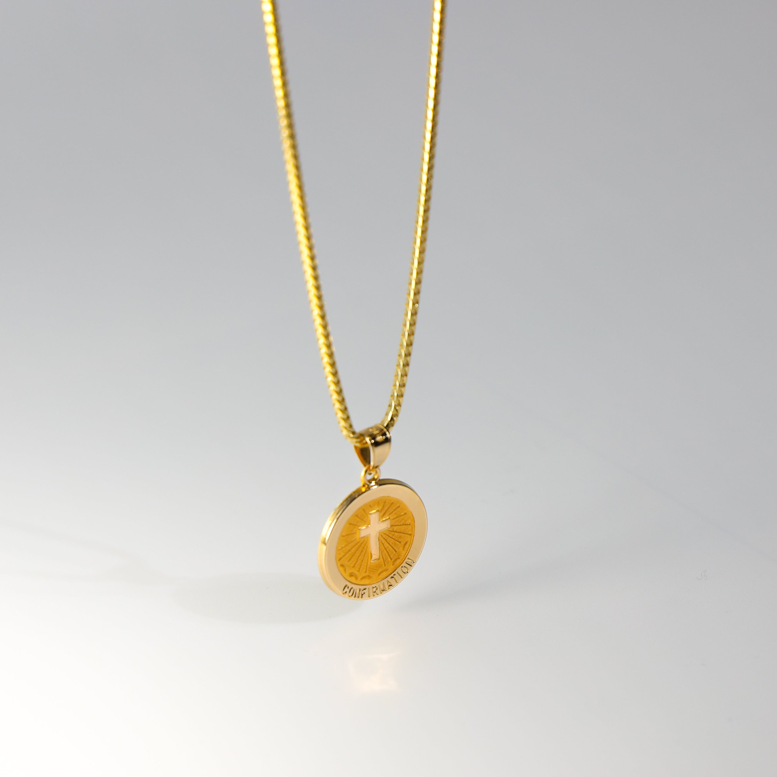 Gold Confirmation Medal Pendant Model-1249 - Charlie & Co. Jewelry