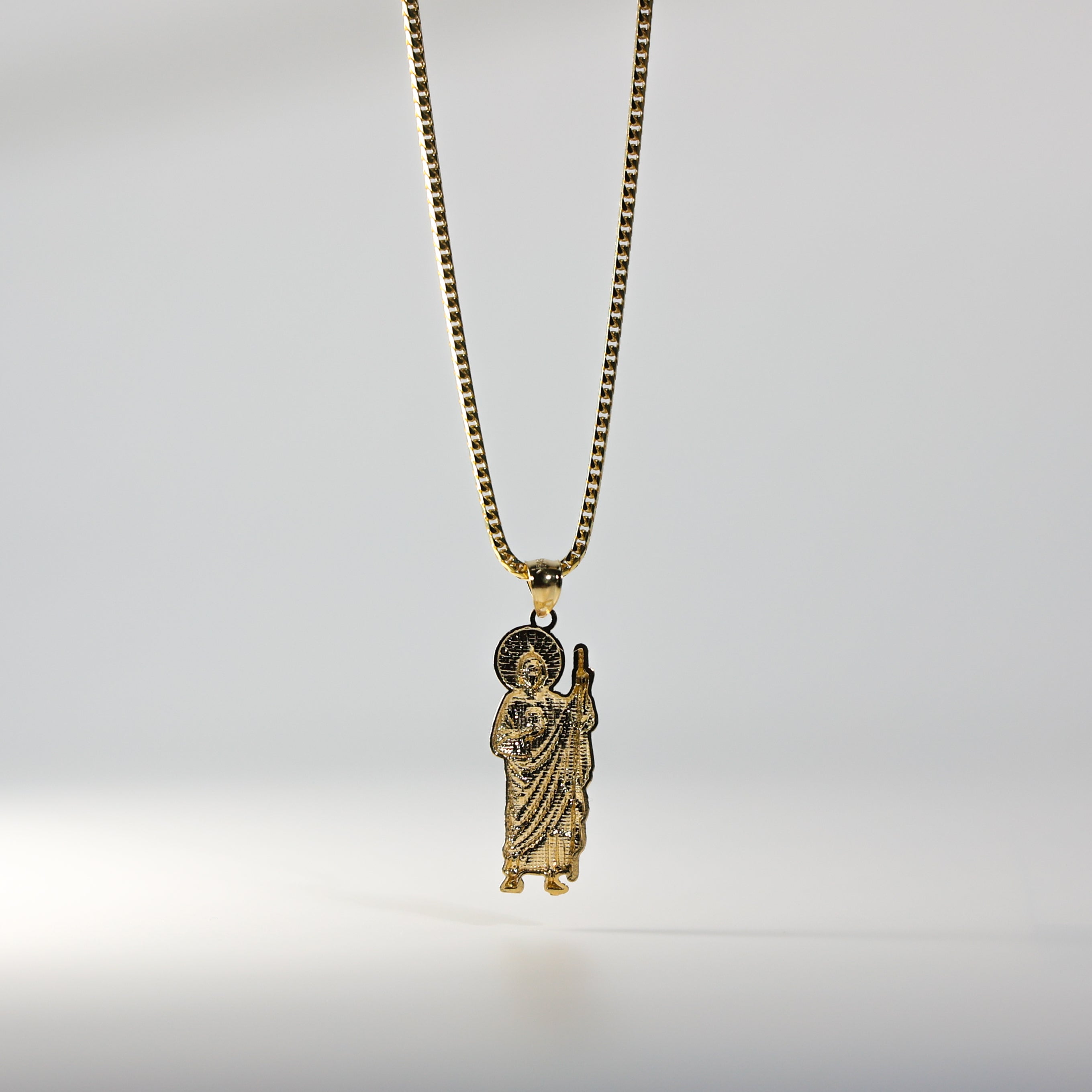 Gold St. Jude Standing Pendant Model-0100 - Charlie & Co. Jewelry