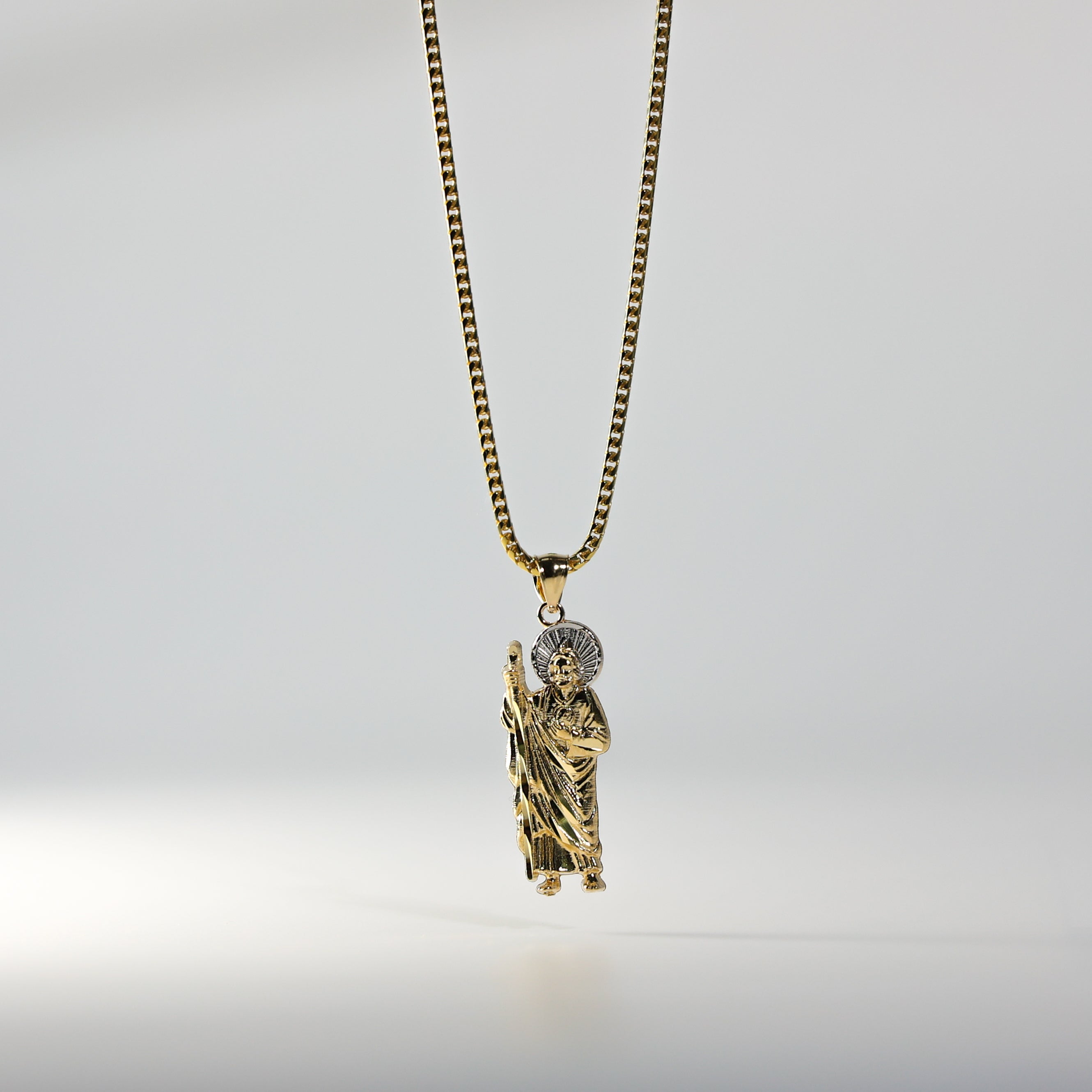 Gold St. Jude Standing Pendant Model-0100 - Charlie & Co. Jewelry