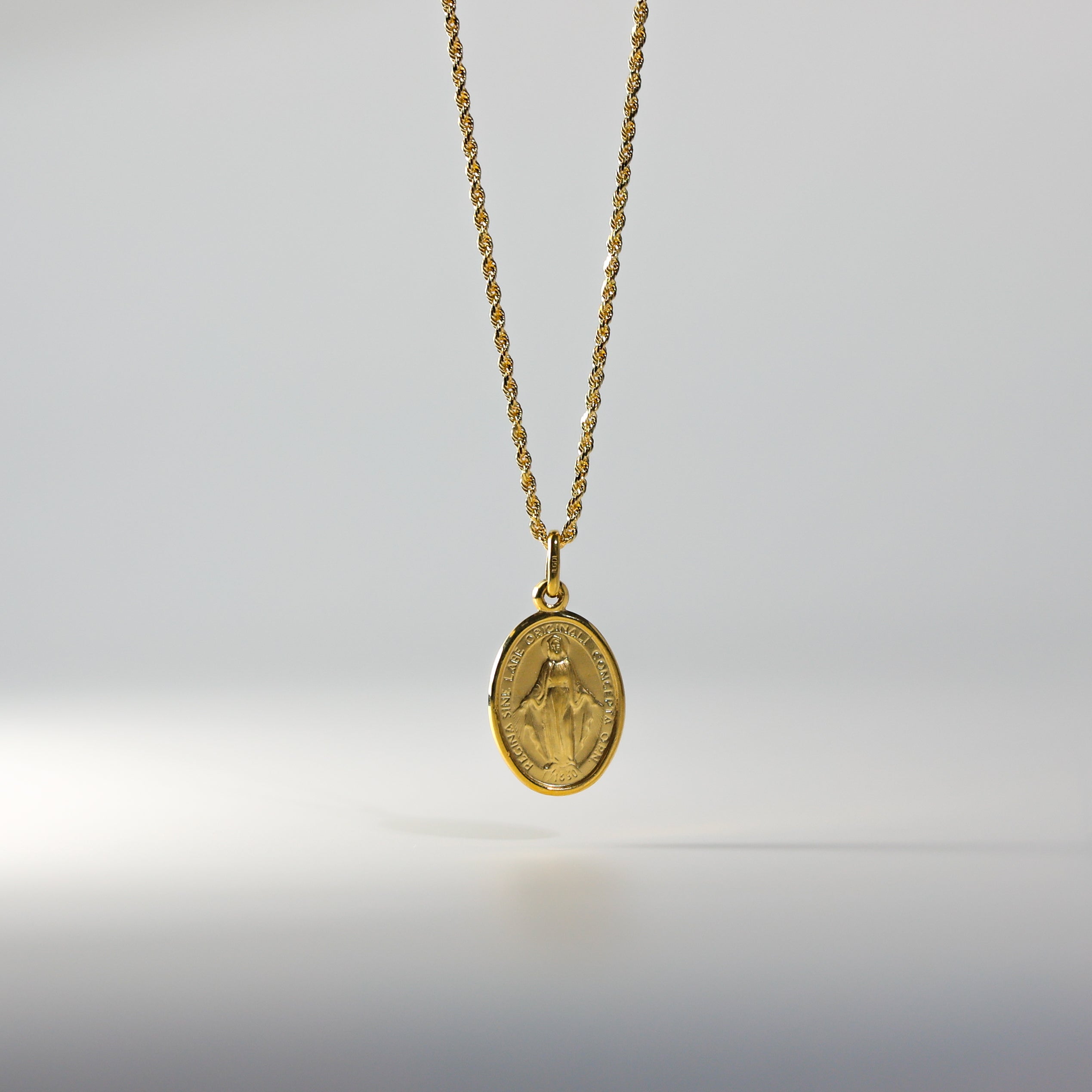 Gold Virgin Mary Religious Pendant Model-2074 - Charlie & Co. Jewelry