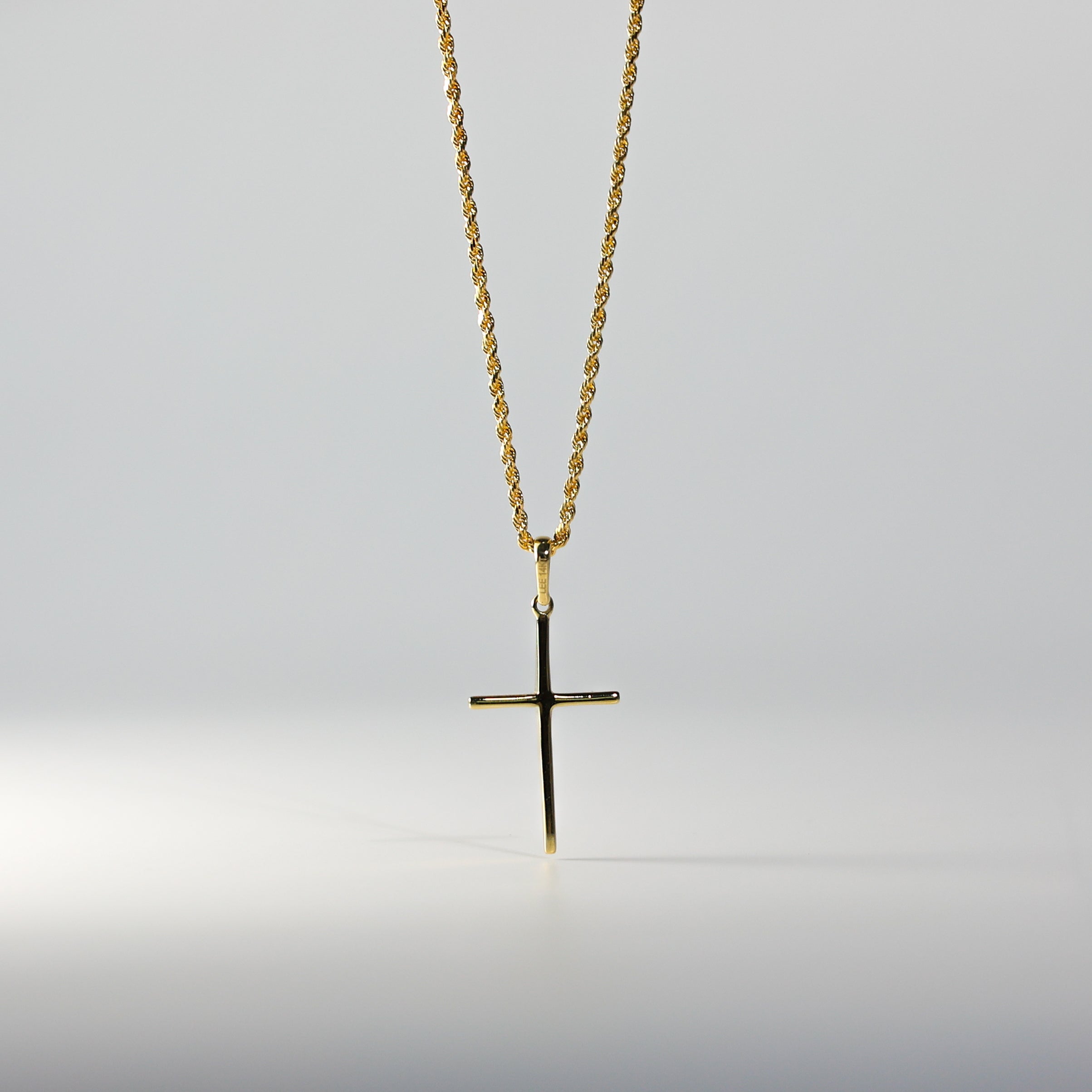 Dainty Gold Classic Cross Religious Pendant - Charlie & Co. Jewelry