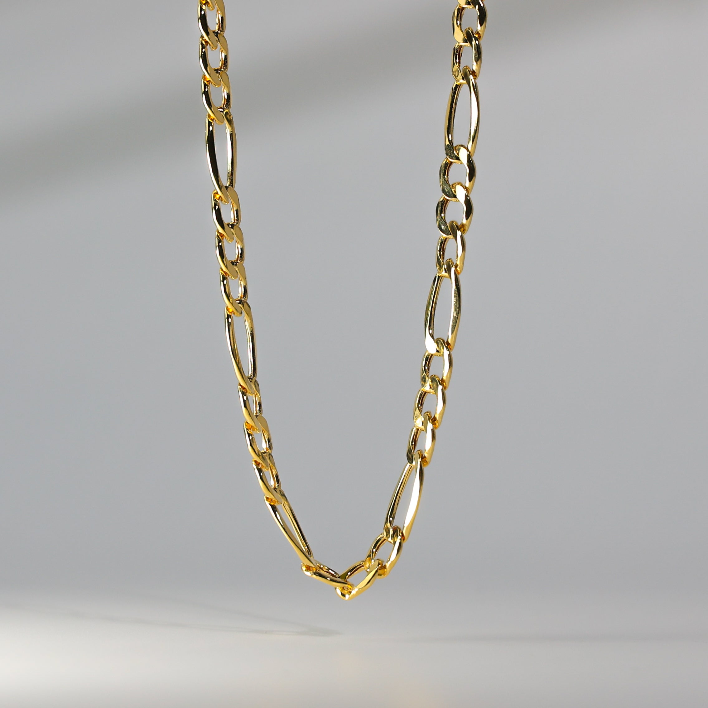 Gold 7.2mm Hollow Figaro Chain Model-0410 - Charlie & Co. Jewelry