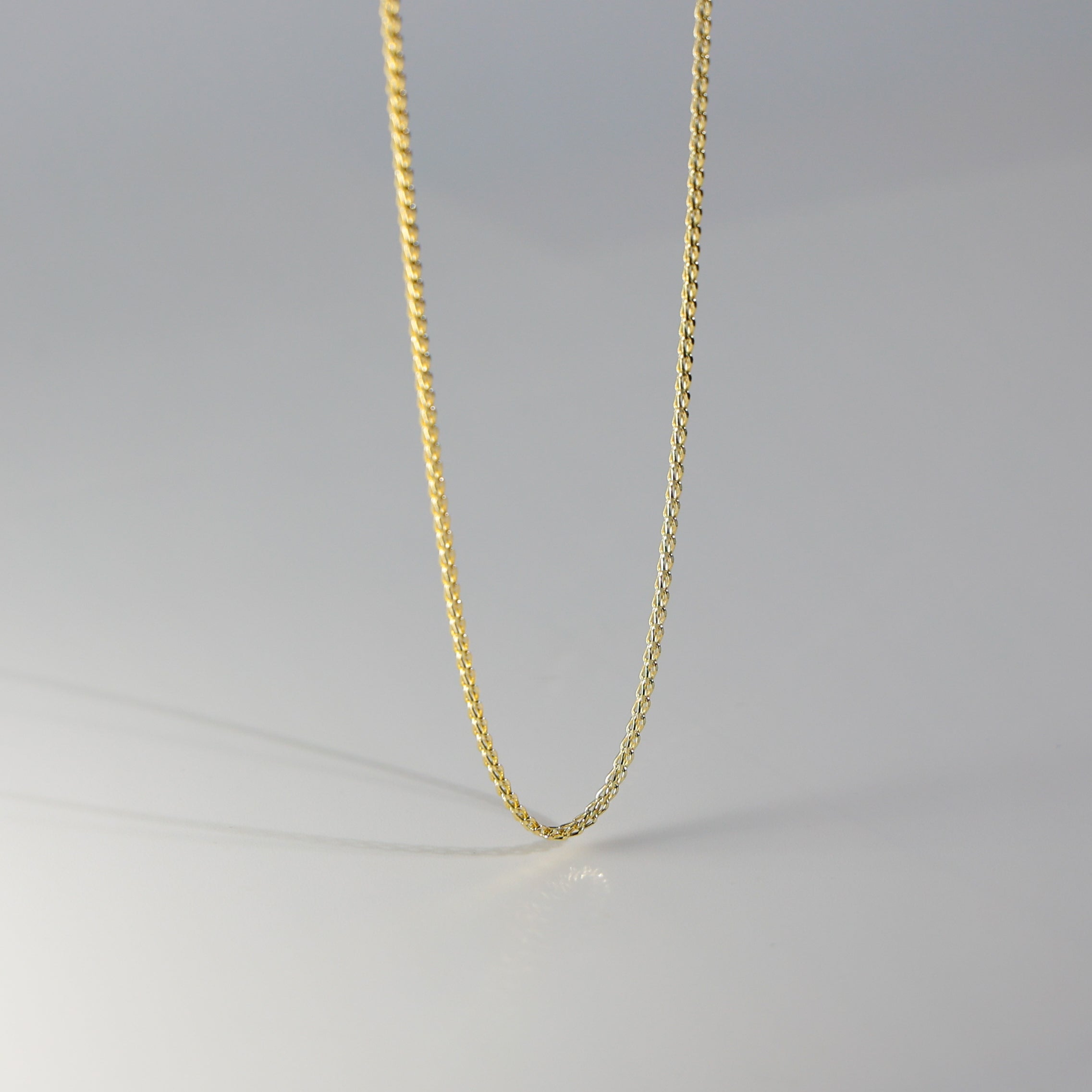 Gold 1.7mm Hollow Square Franco Chain Model-0460 - Charlie & Co. Jewelry