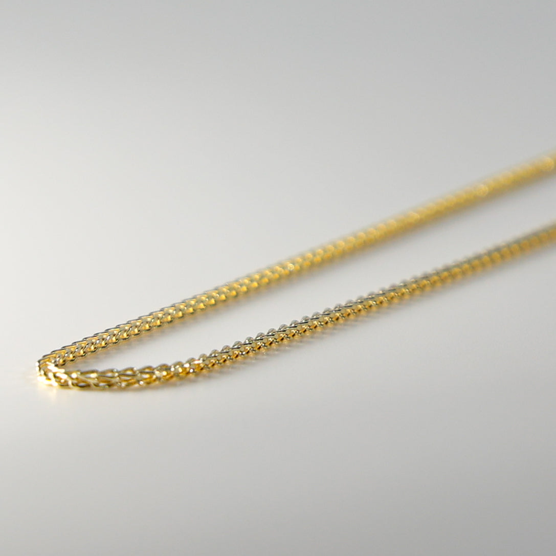 Gold 1.7mm Hollow Square Franco Chain Model-0460 - Charlie & Co. Jewelry