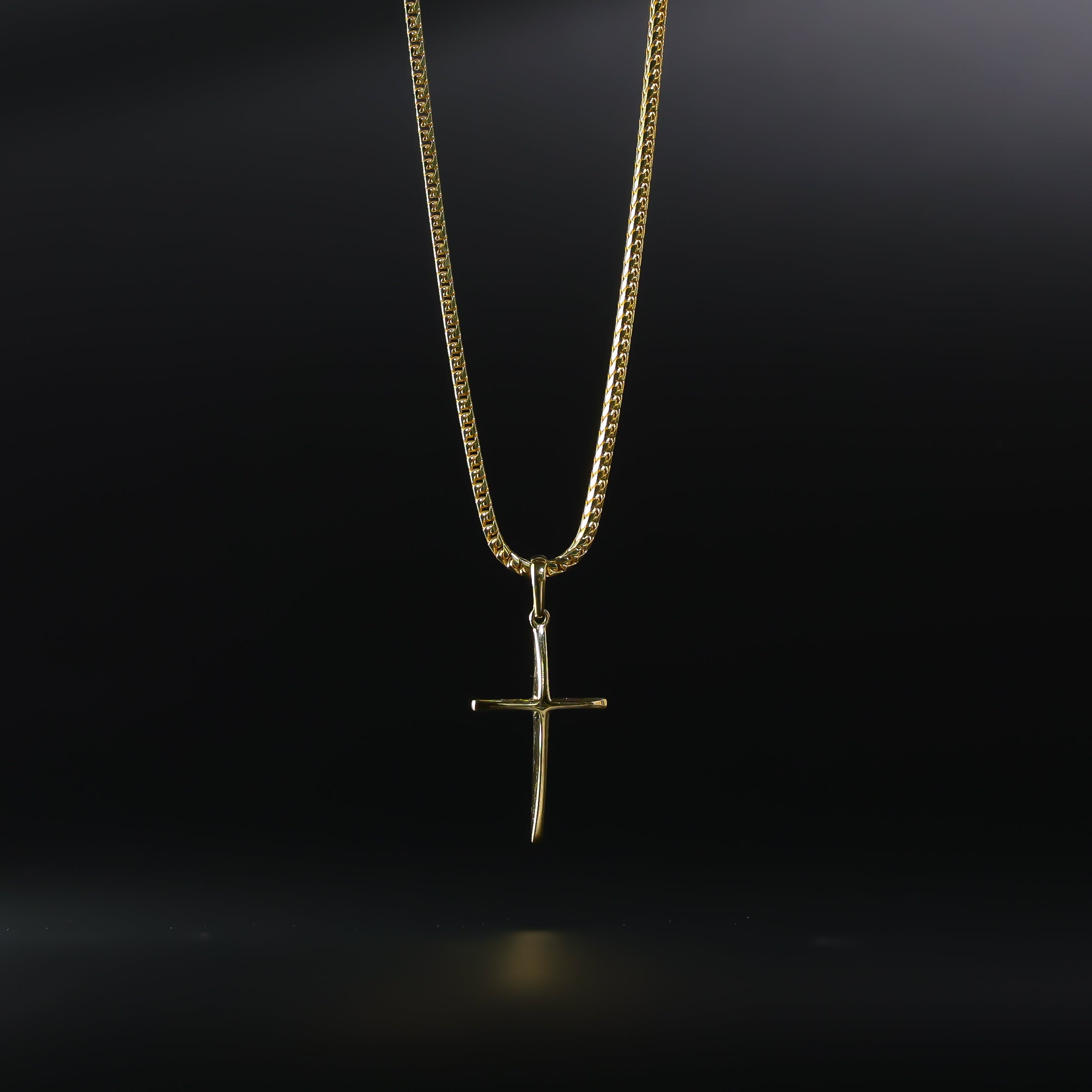 Dainty Gold Classic Cross Religious Pendant - Charlie & Co. Jewelry