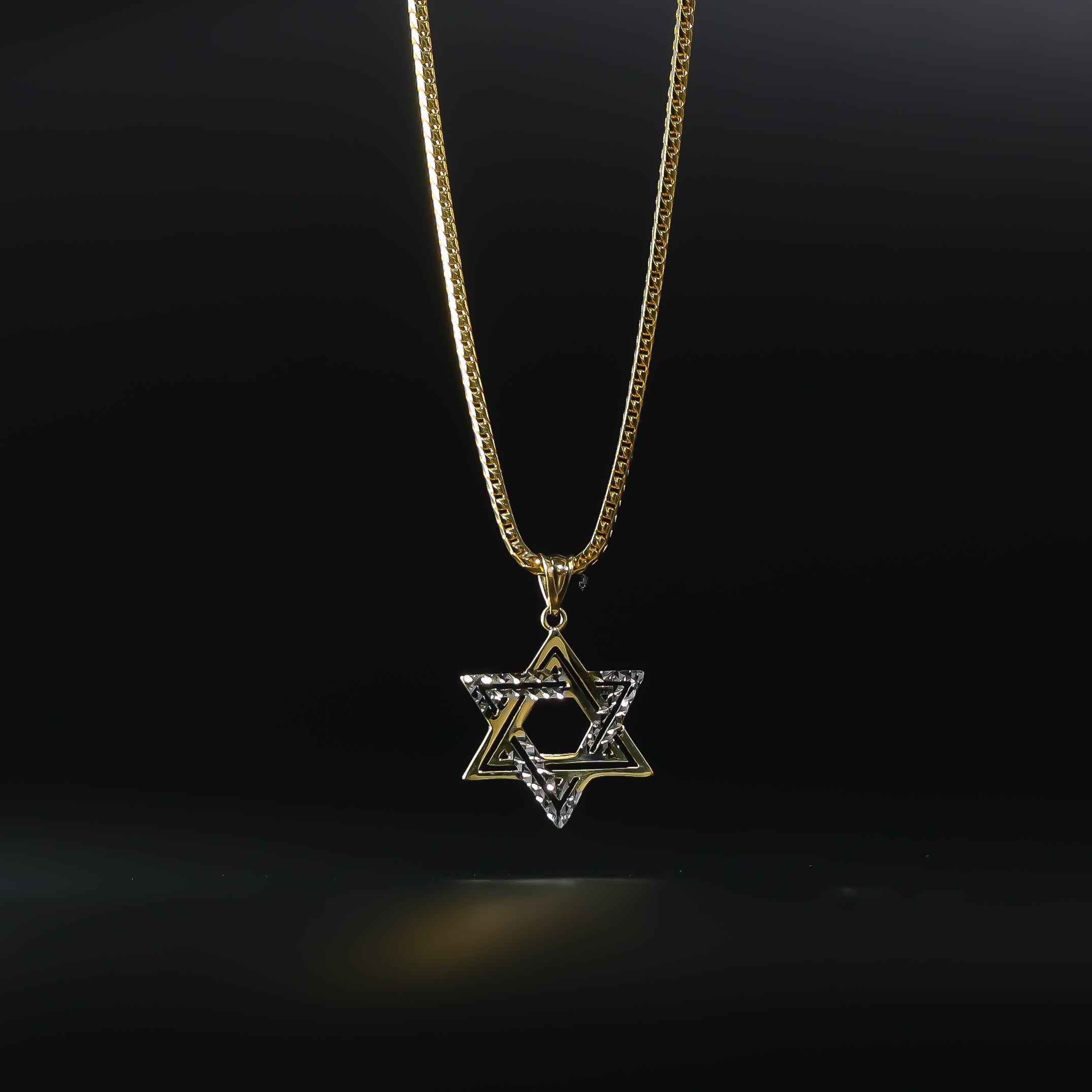 Gold Star of David Pendant Model-2239 - Charlie & Co. Jewelry