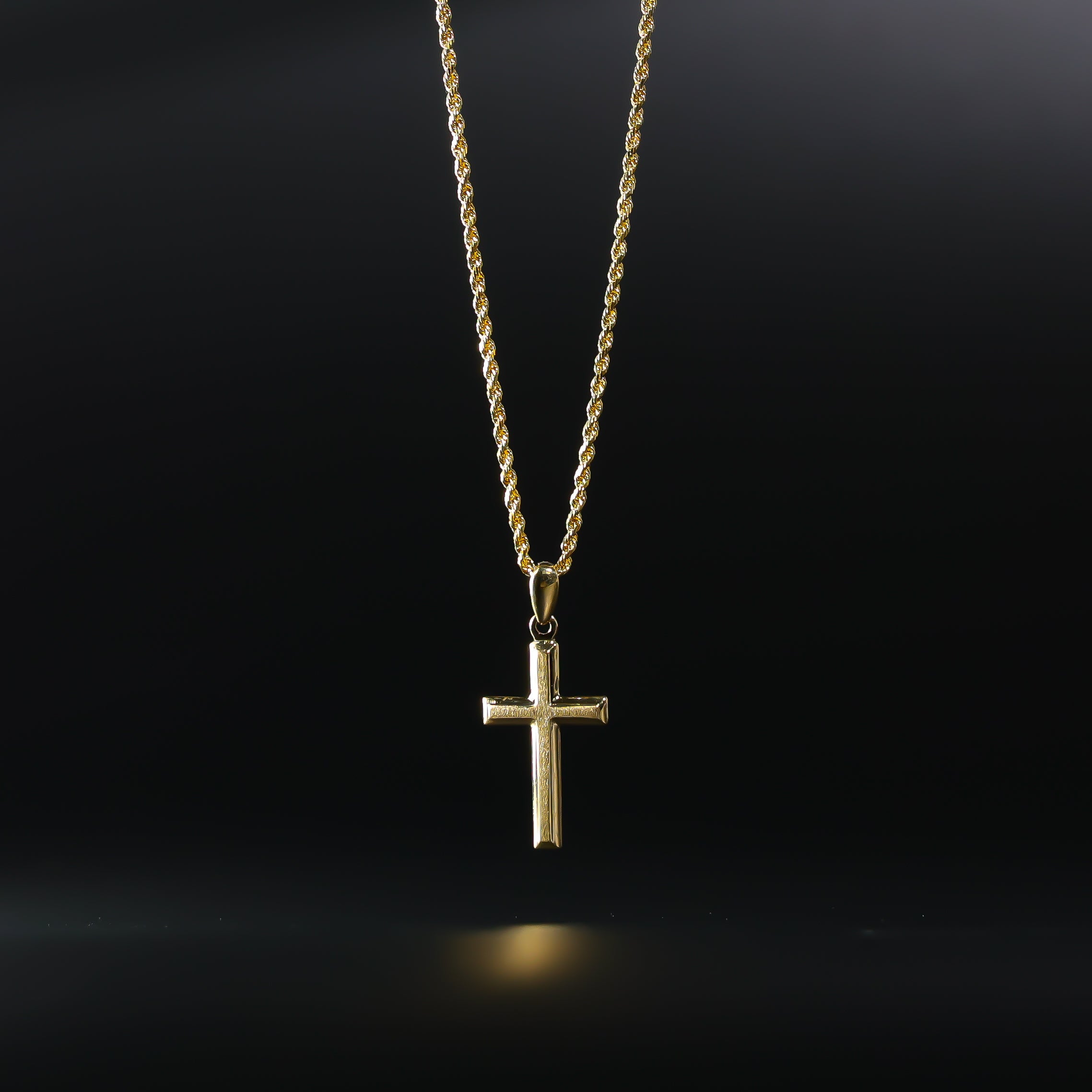 Classic Gold Cross Religious Pendant Model-0126 - Charlie & Co. Jewelry