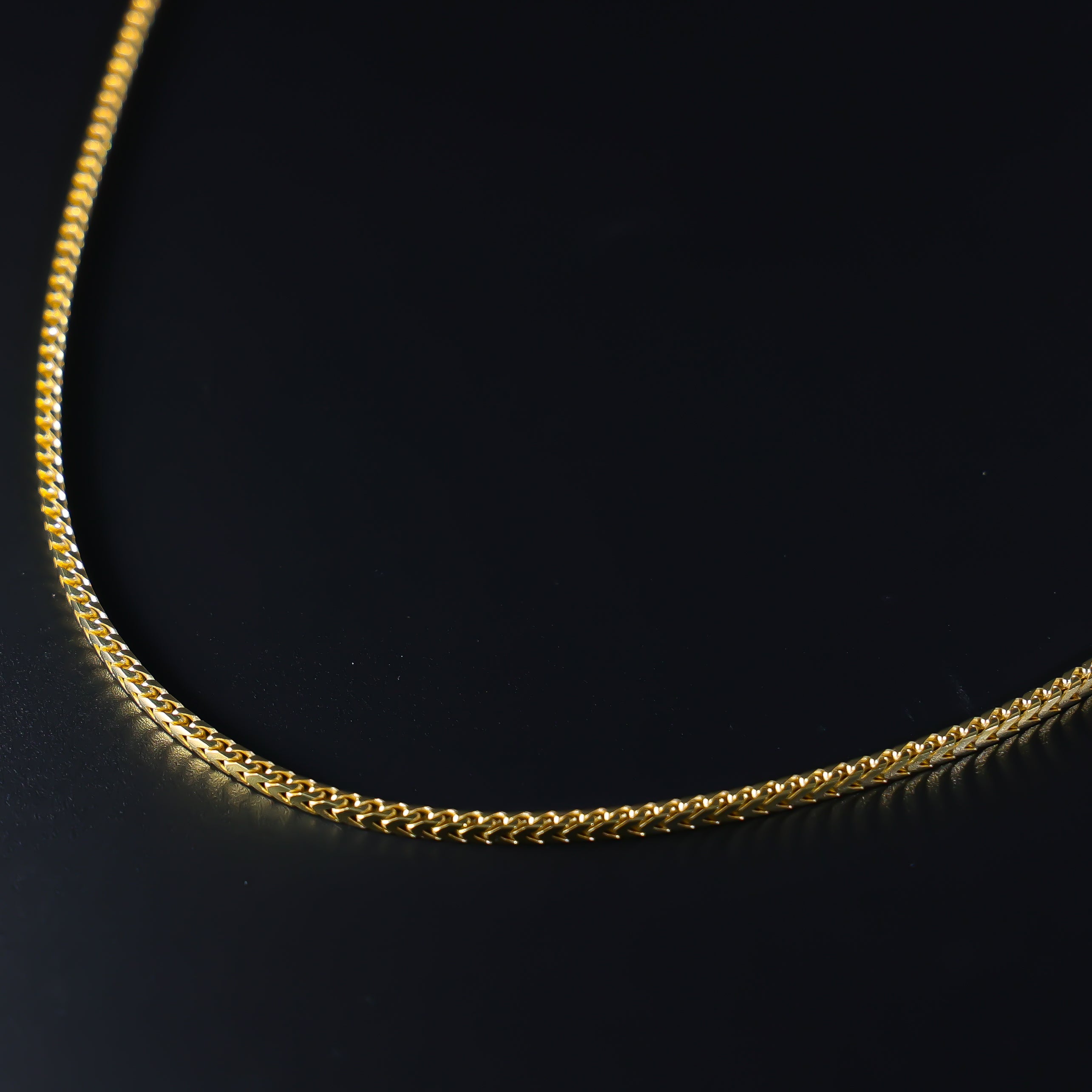 Gold 2.2mm Solid Franco Chain Model-0406 - Charlie & Co. Jewelry