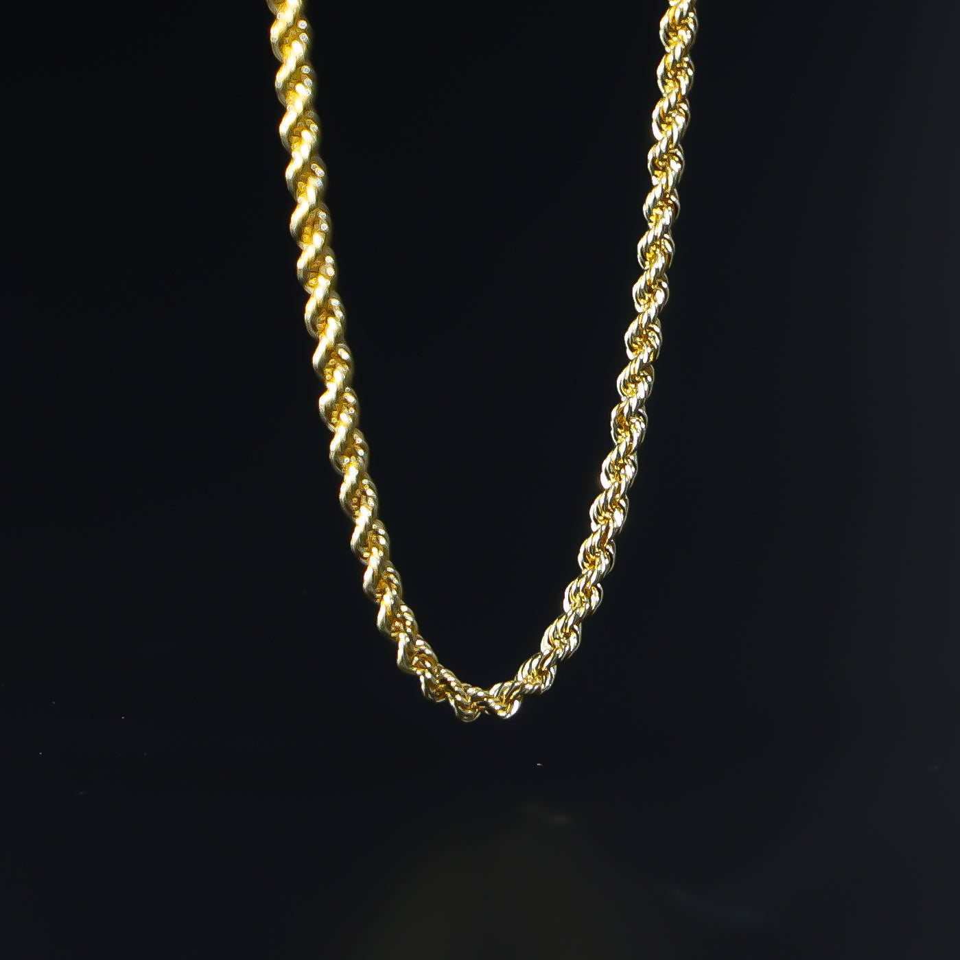 Gold 2.5mm Hollow Rope Chain Model-0436 - Charlie & Co. Jewelry