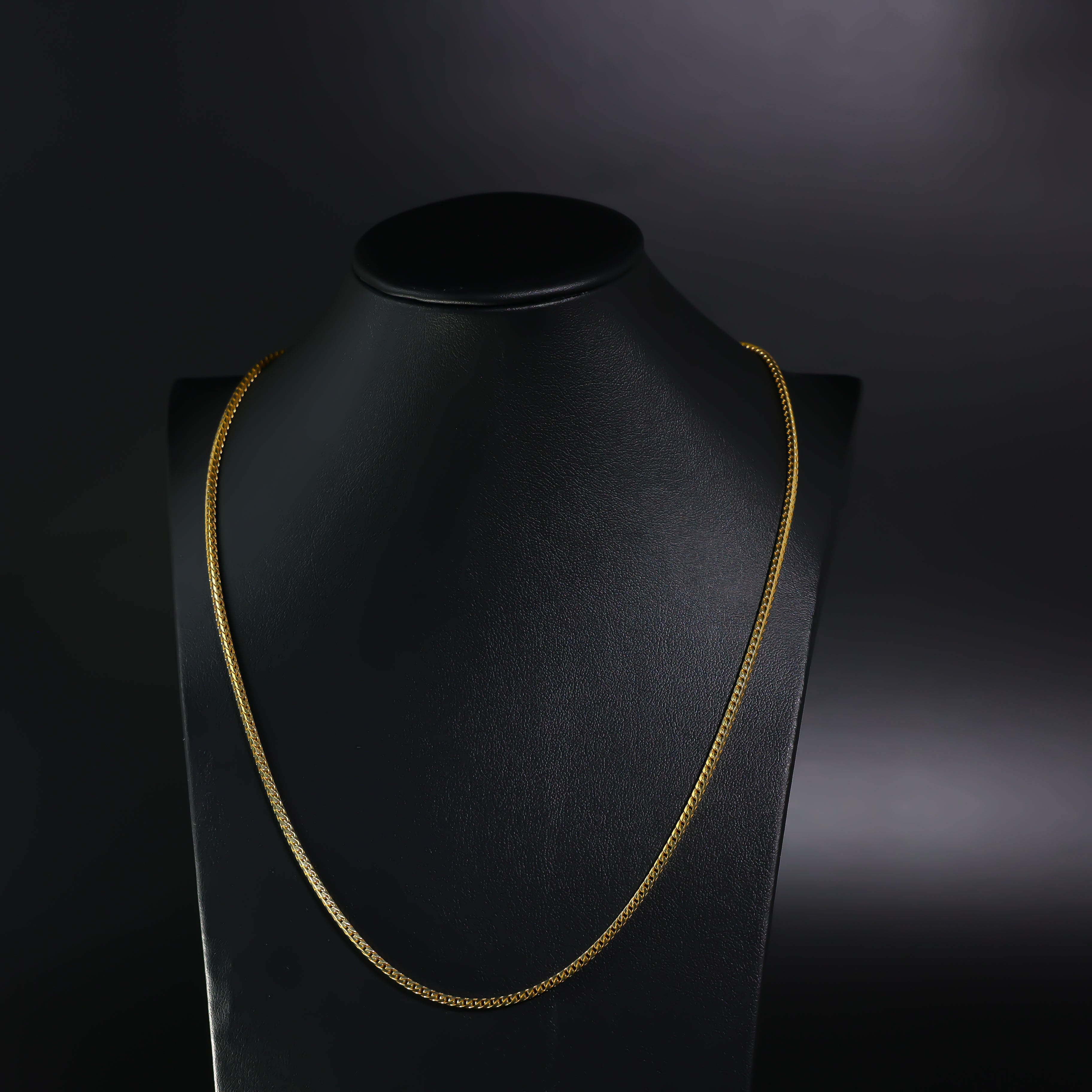 Gold 2.2mm Solid Franco Chain Model-0406 - Charlie & Co. Jewelry