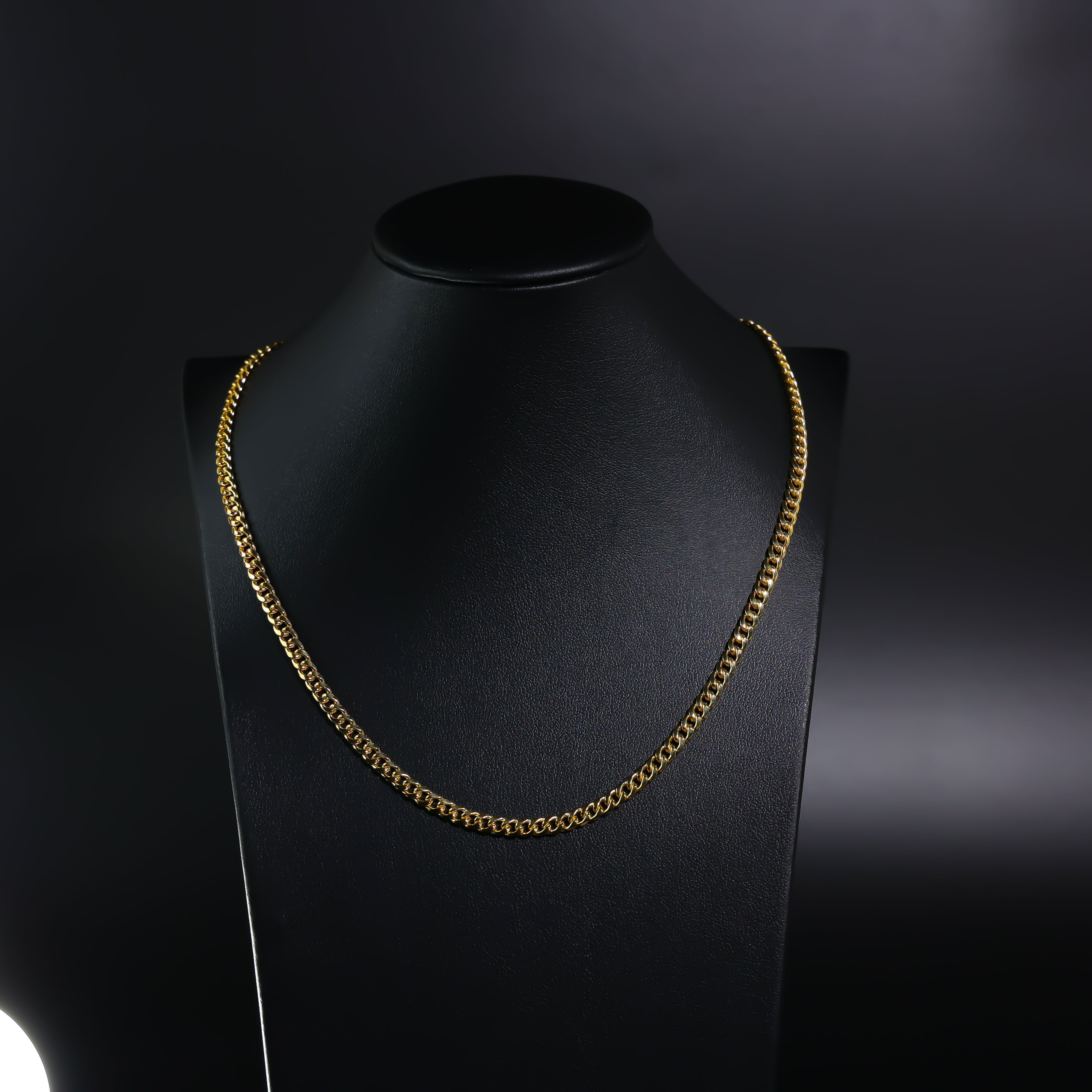 Gold 4.5mm Hollow Miami Cuban Chain Model-0542 - Charlie & Co. Jewelry