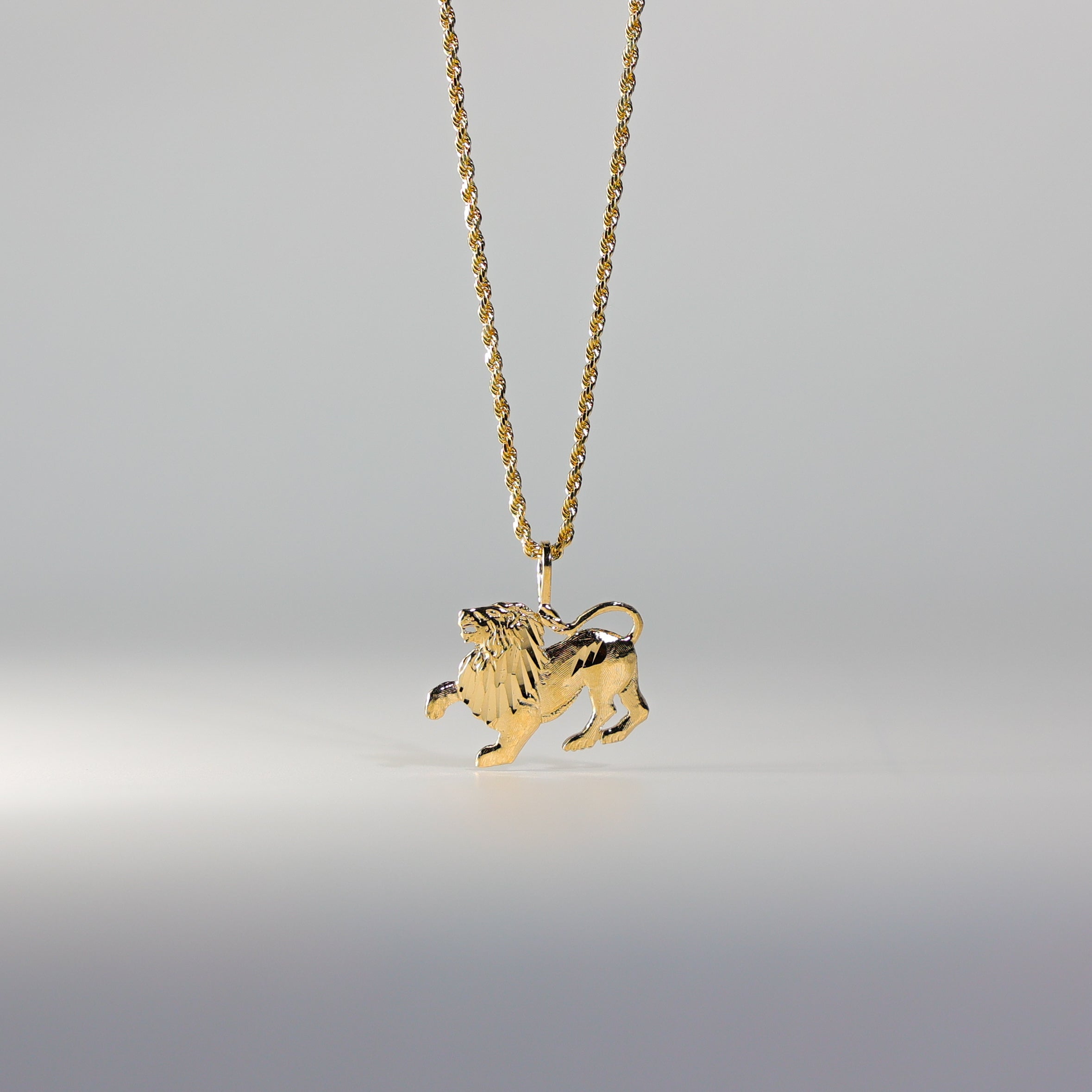 Gold lion Pendant Model-2348 - Charlie & Co. Jewelry